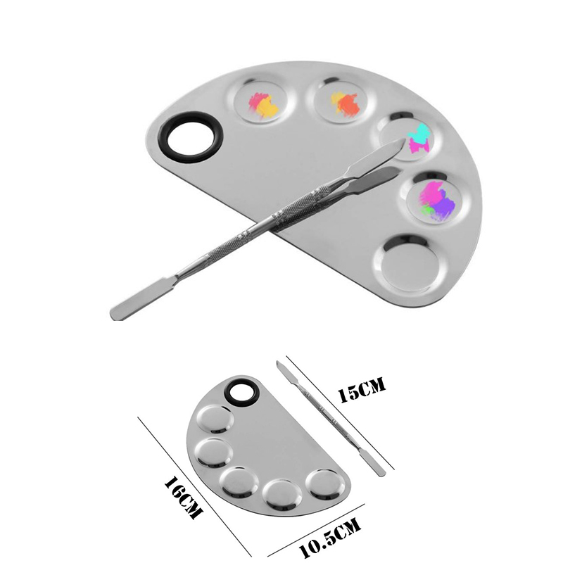 Stainless Steel Makeup Mixing Palette - Stainless Steel Makeup Mixing Palette Stainless Steel Makeup Mixing Palette - Stainless Steel Makeup Mixing Palette