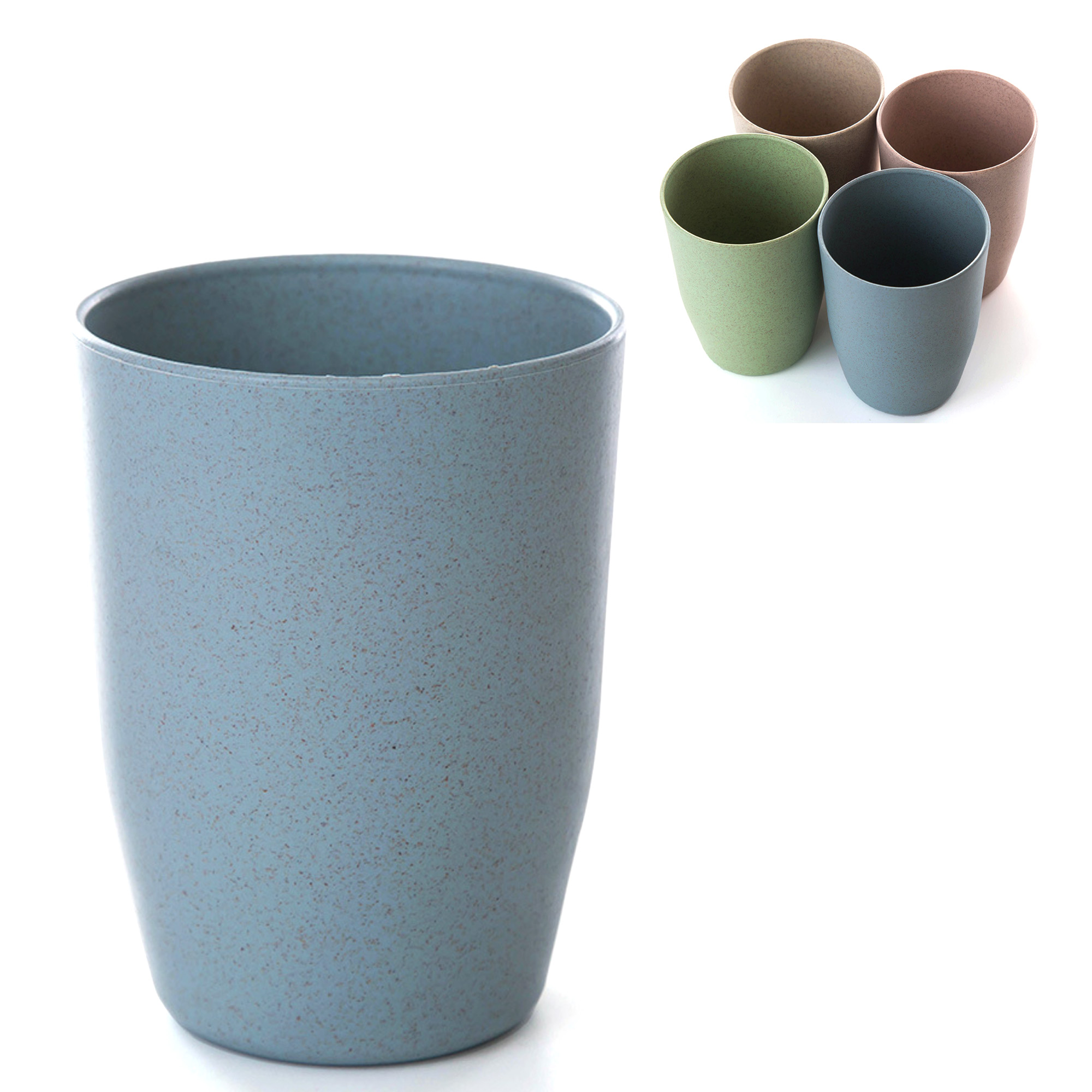 12OZ Wheat Straw Cup Plastic Mouthwash Cup 3