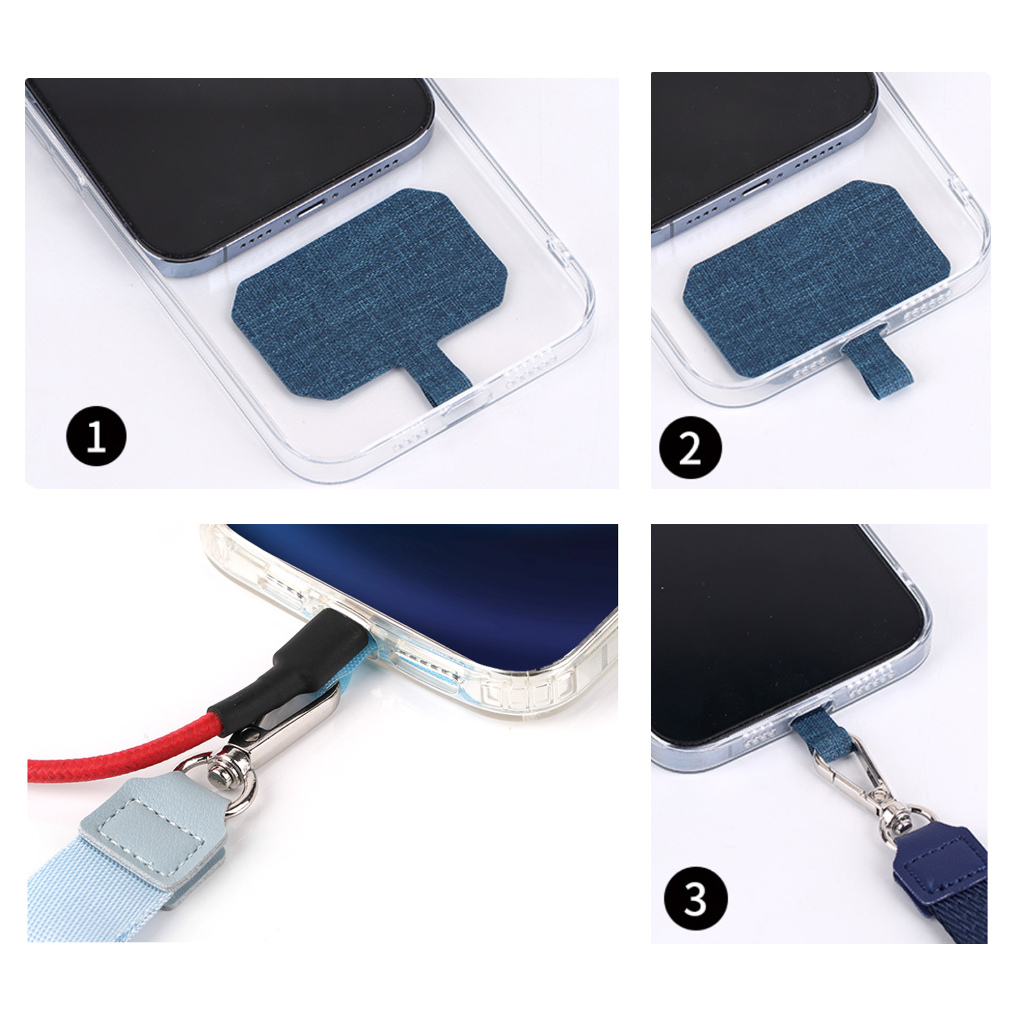 Full Color Polyester Long Cell Phone Lanyard MOQ 50 6