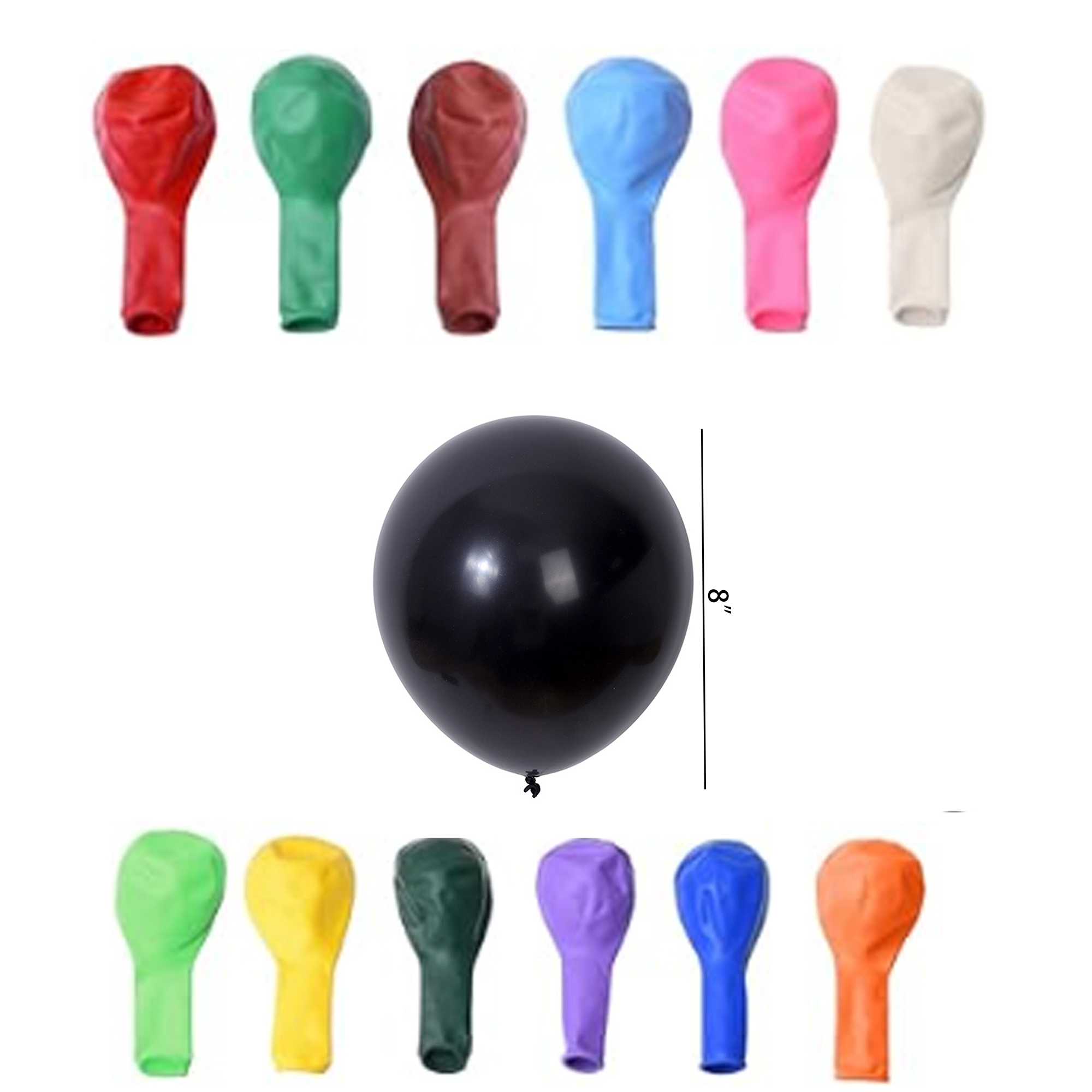 Customizable 8"Dia Round Rubber Decoration Balloons 3