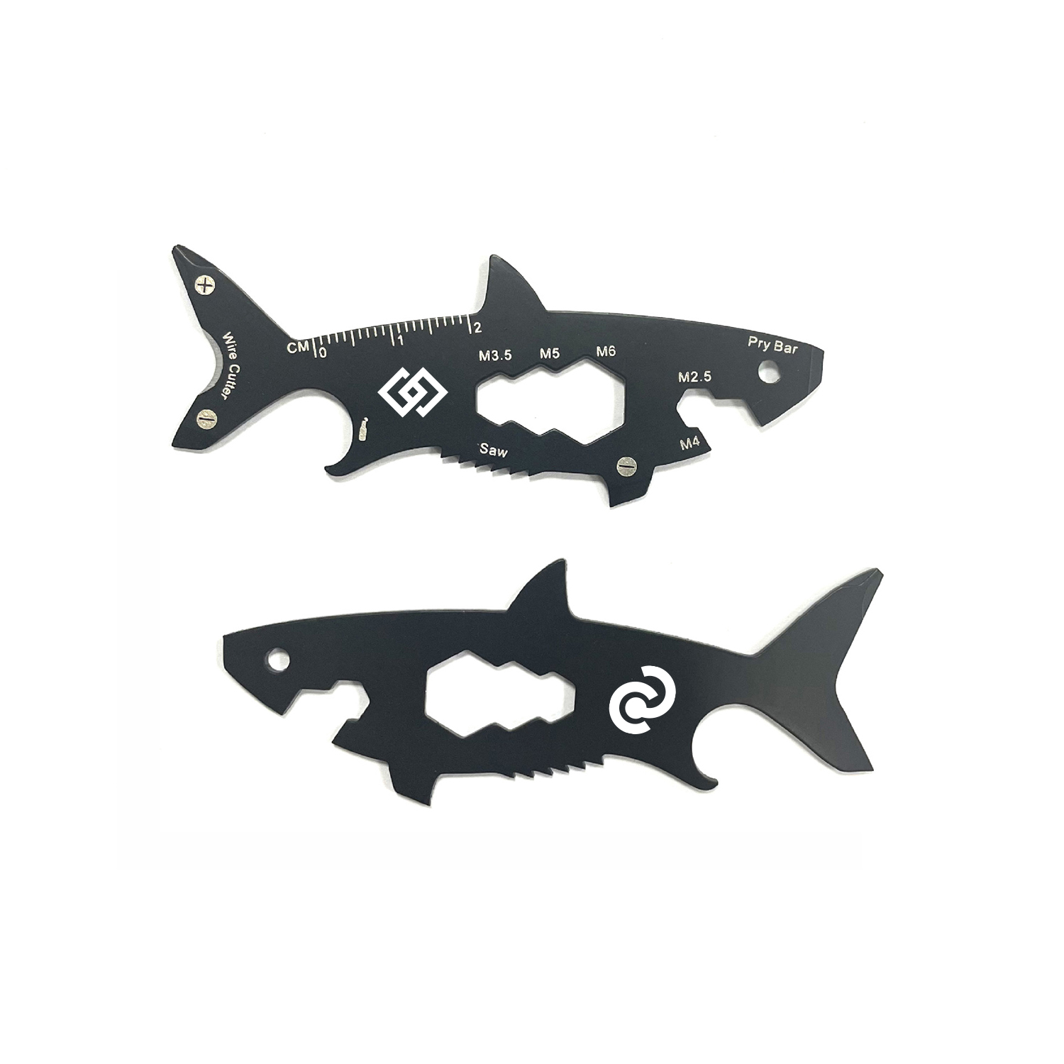 GearCard 15-in-1 Shark-Shaped Multi-Tool Card – Stainless Steel Wallet EDC Gadget 1