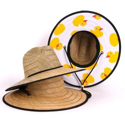 Domestic Straw Hat With Custom Patch