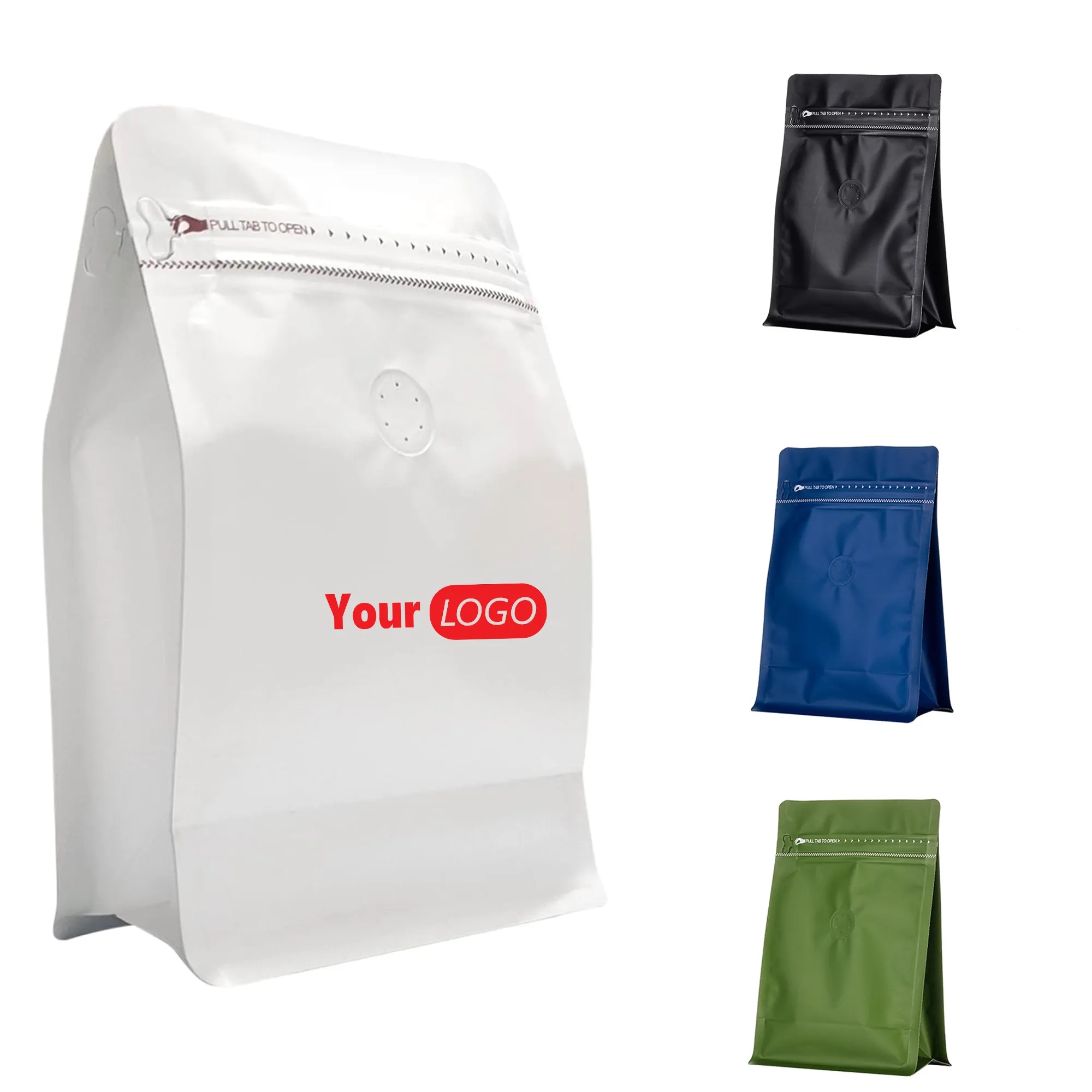 Stand Up Coffee Bean Pouch Zipper Packaging Bag 9