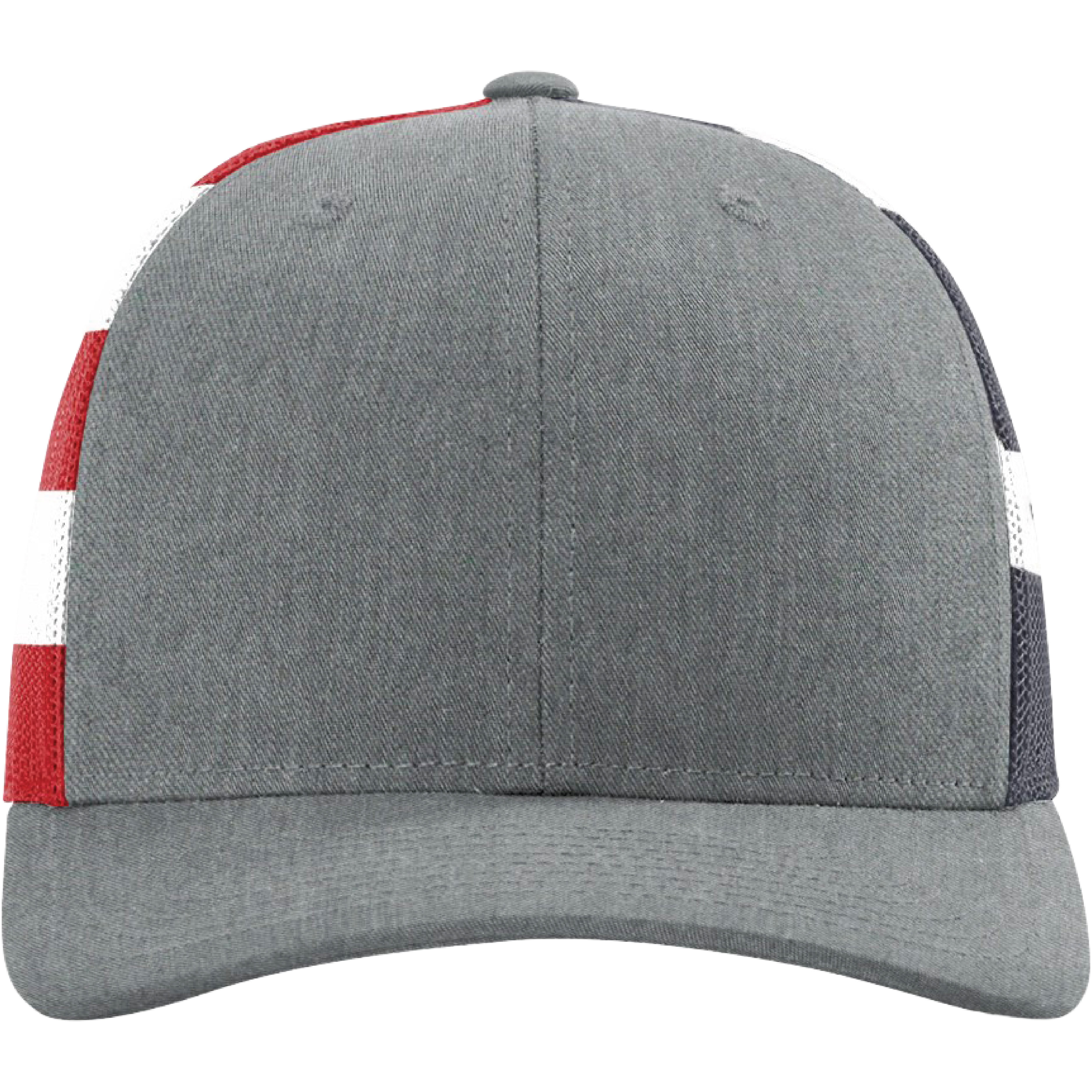 Richardson 112PM Printed Mesh Snapback Trucker Hat w/Leatherette Adhesive Patches or Embroidery 36