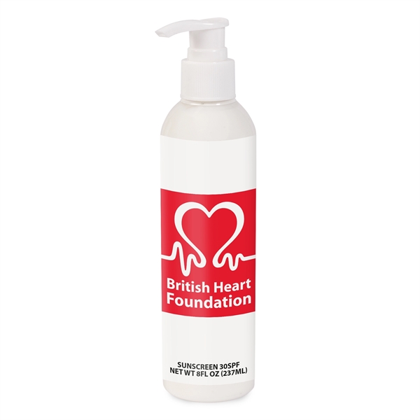 8 oz Sunscreen SPF30 for bulk branded distribution