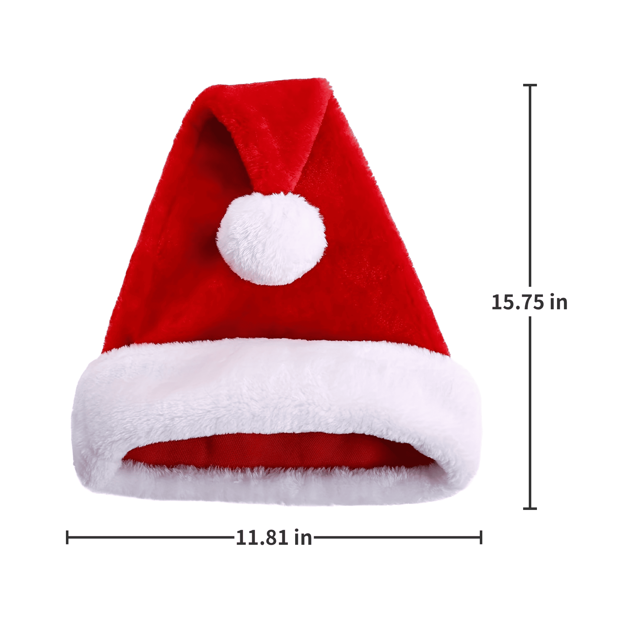 Thickened Plush Adult Christmas Santa Hat 4