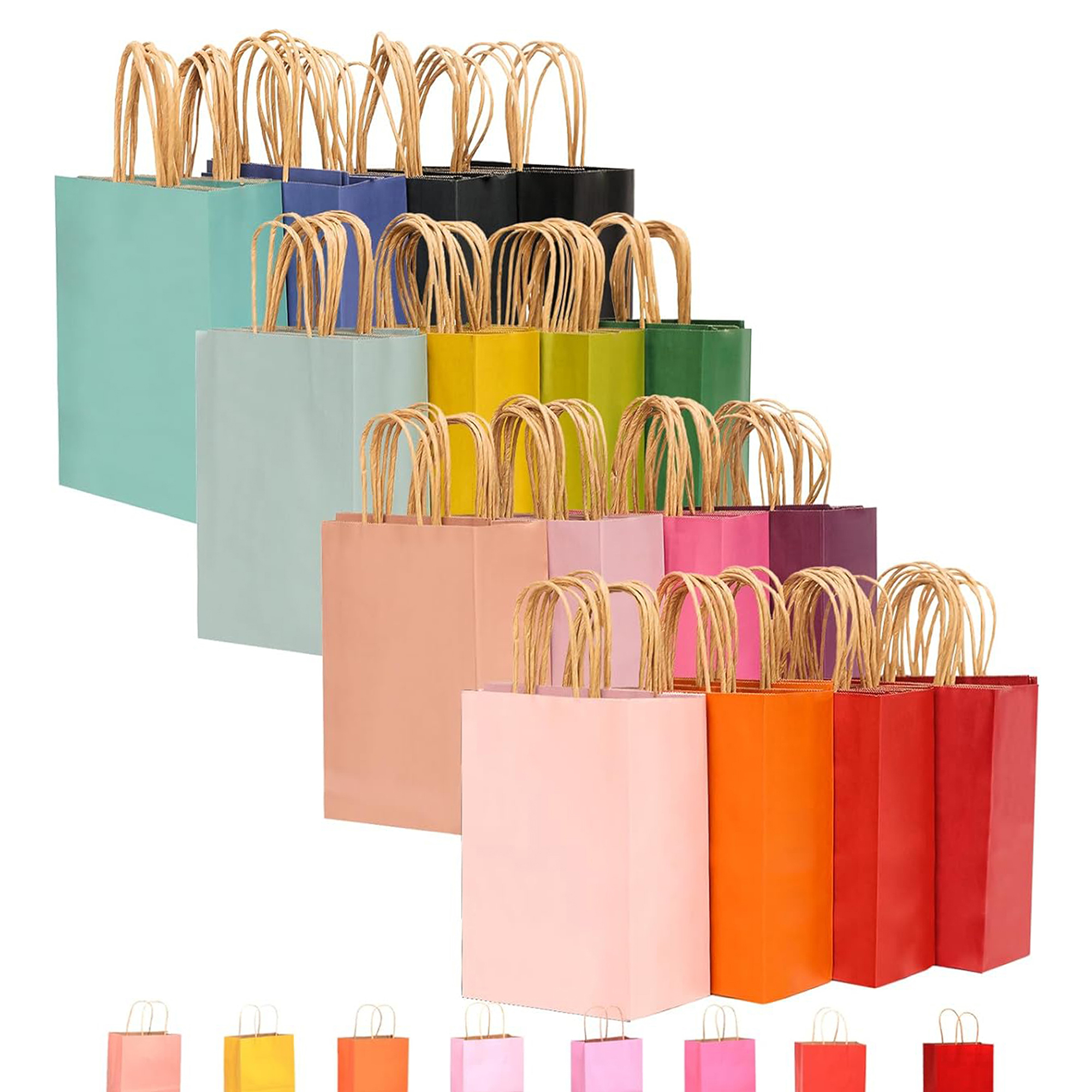 Coloured Kraft Paper Tote Bag