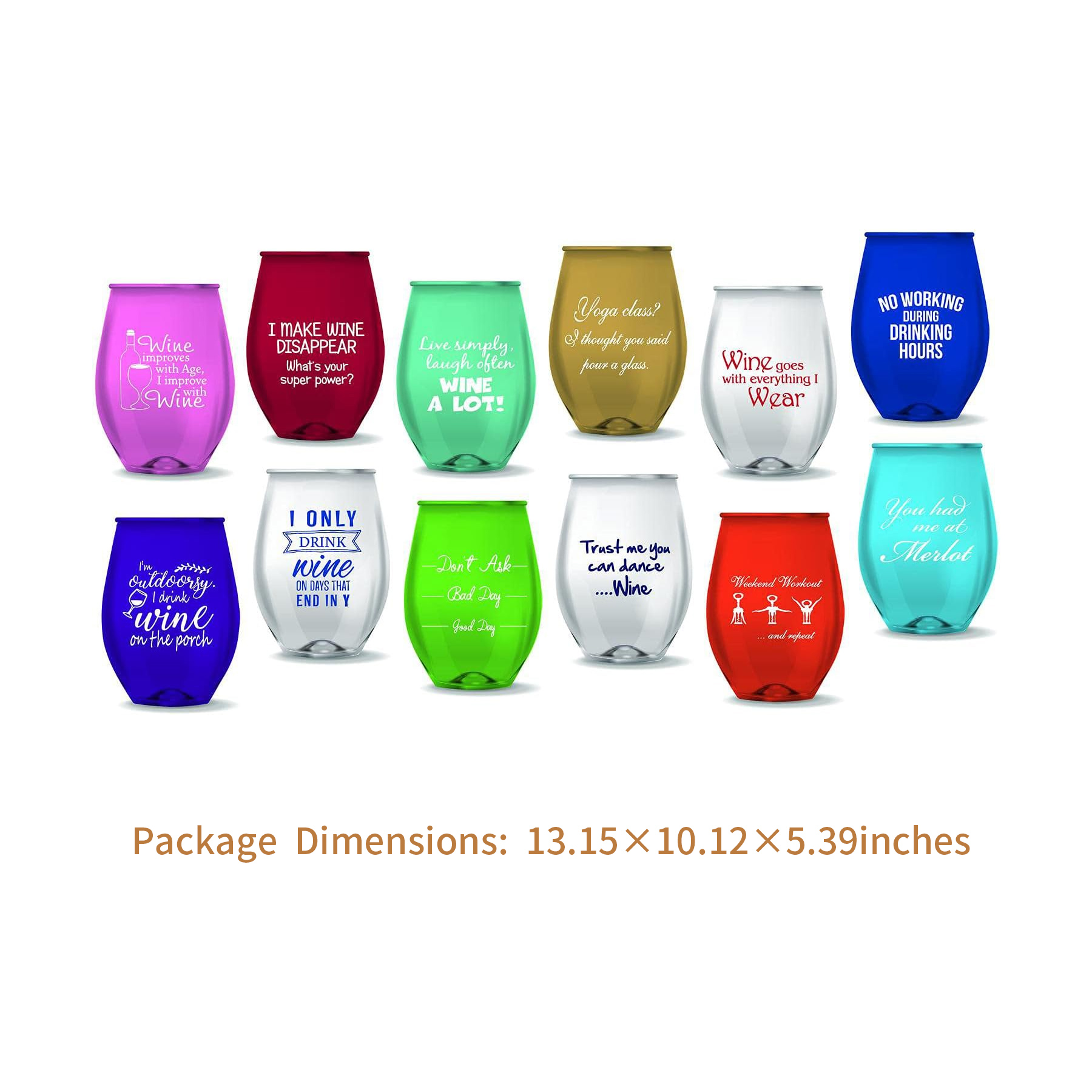 Stemless Wine Glasses 6
