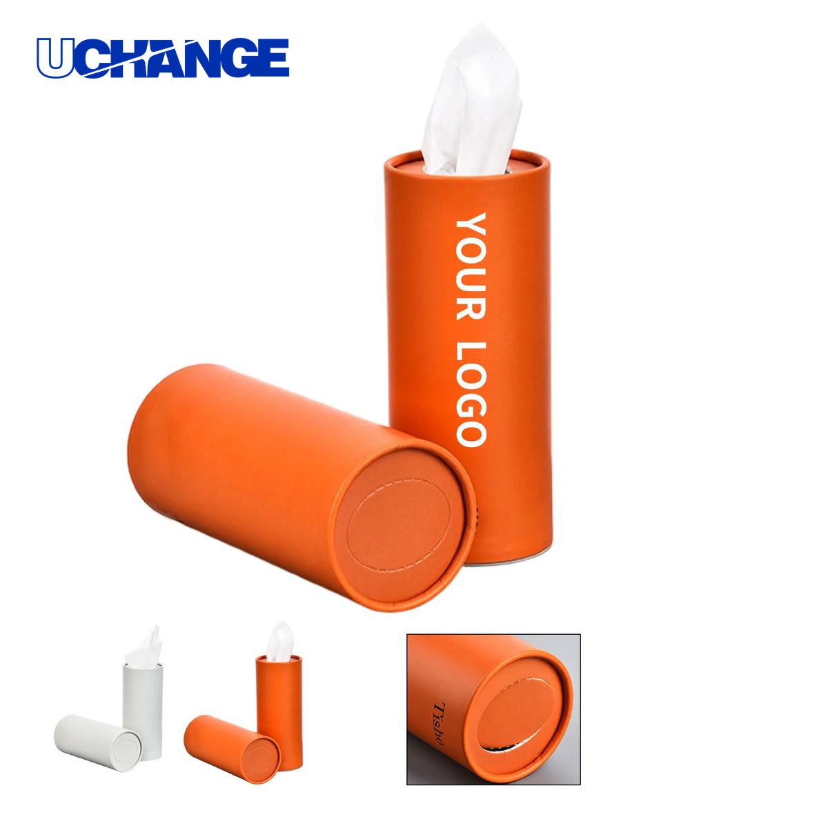 Compact Round Car Tissue Holder for Vehicles