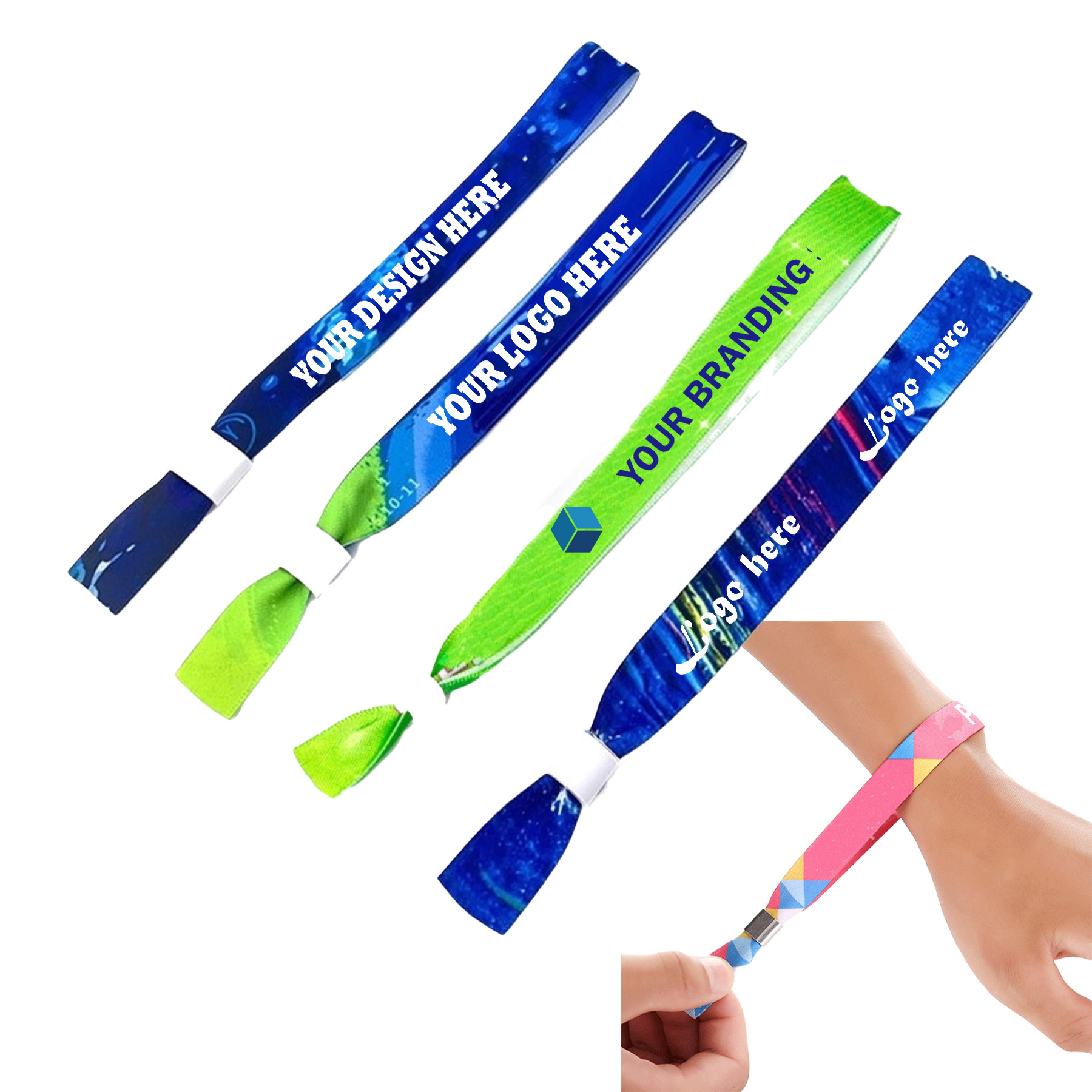 Full Color Sublimated Woven Wristband