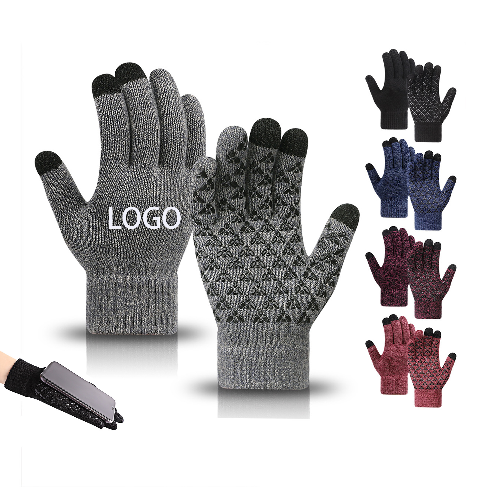 Warm Winter Touchscreen Knitted Gloves 2
