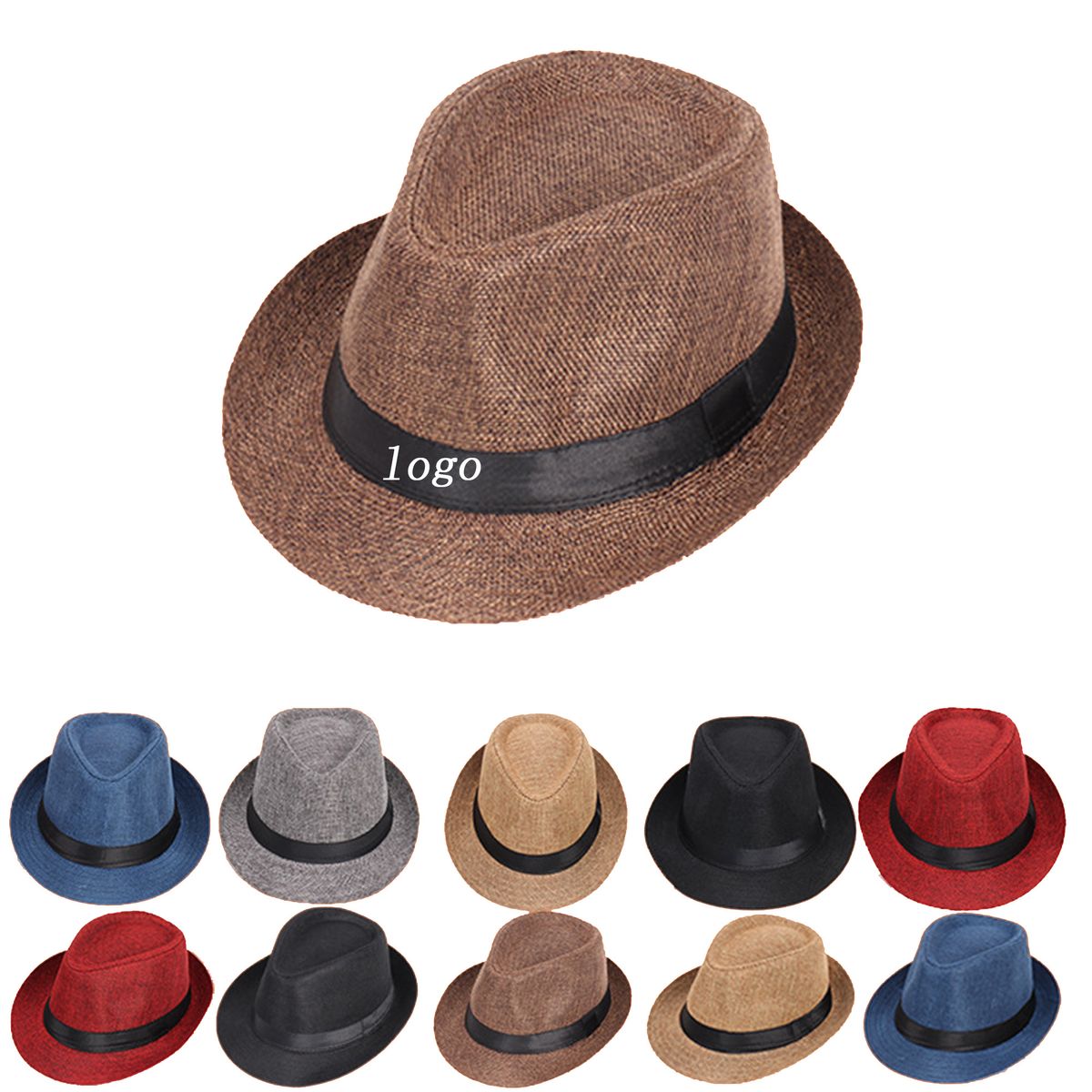 English-Style Solid-Color Rolled-Edge Jazz Hat 2