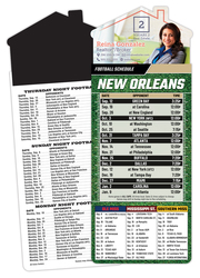 Magna-Card House Shape Magnet Football Schedules (3.5x9)
