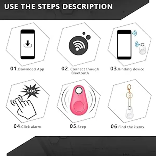 Custom 2.05" Portable GPS Tracker Keychain — Anti-Loss Location Promo — Seven Colors 5