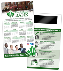Laminated Card 4"x7" Round Corners with 1"x3" magnet