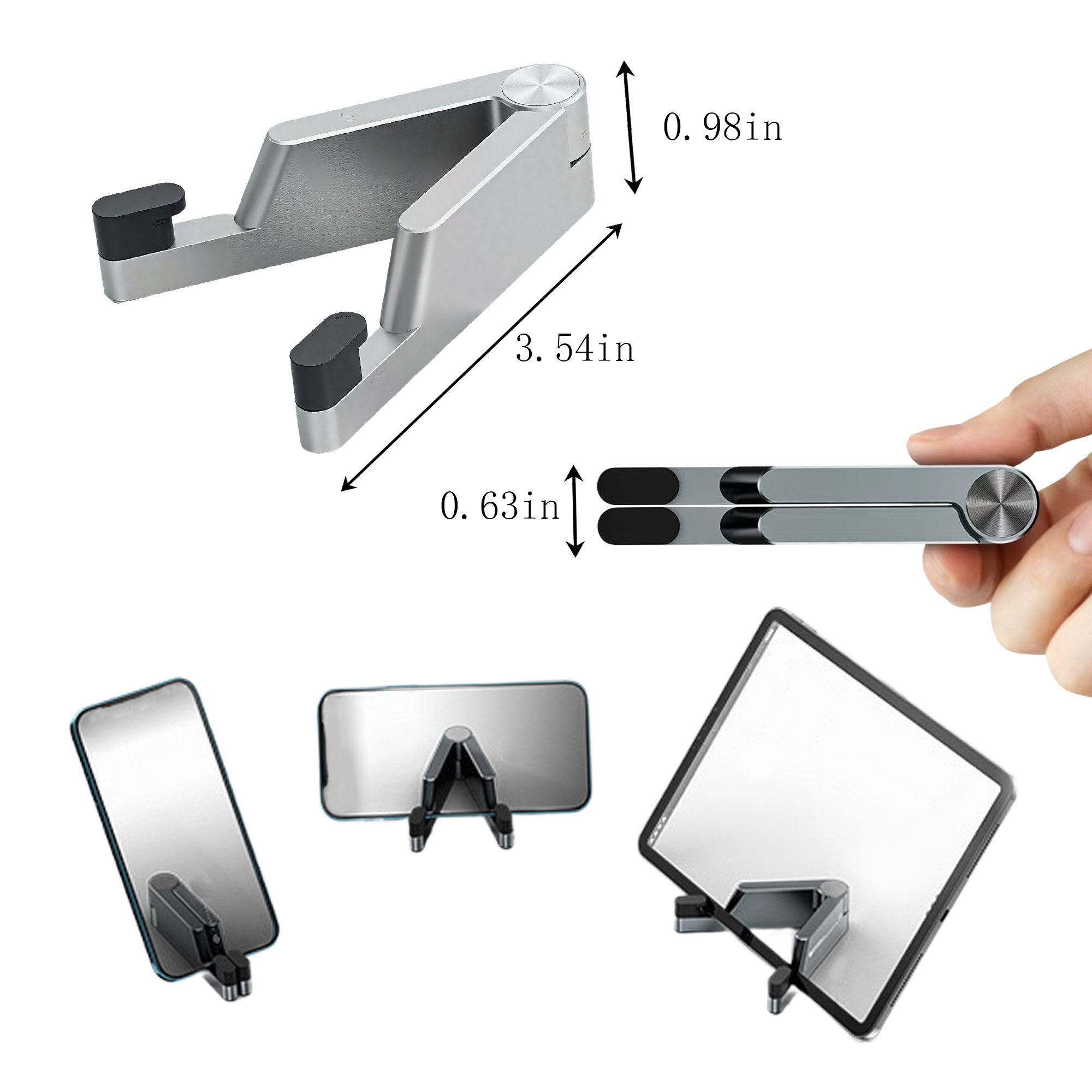 V-Shaped Alloy Portable Phone Stand 5