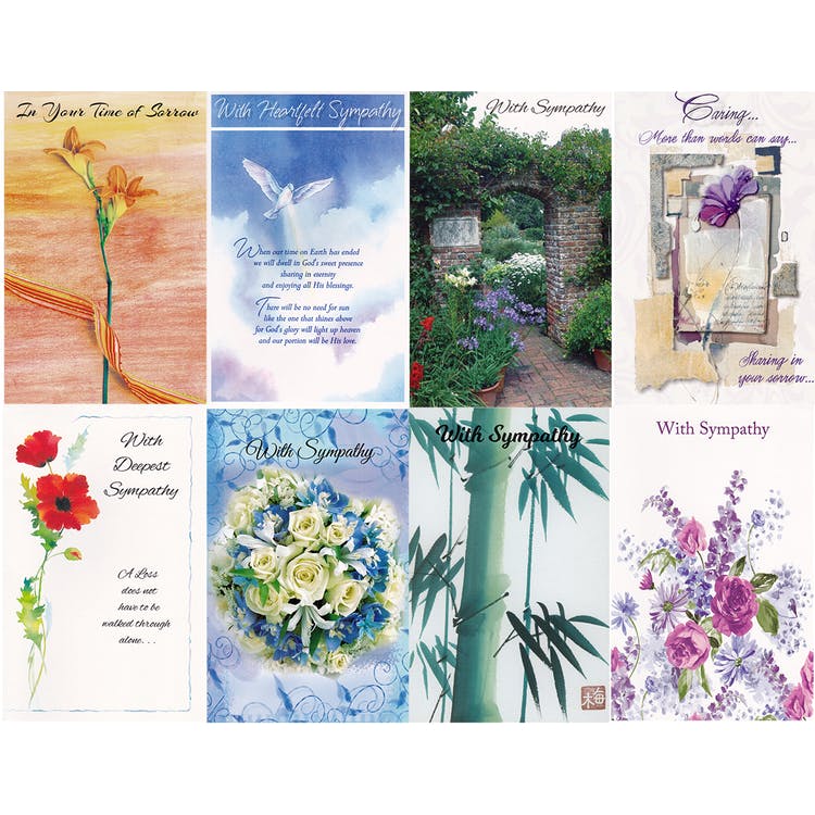 Sympathy Cards - Assorted 5"x7.75" 3