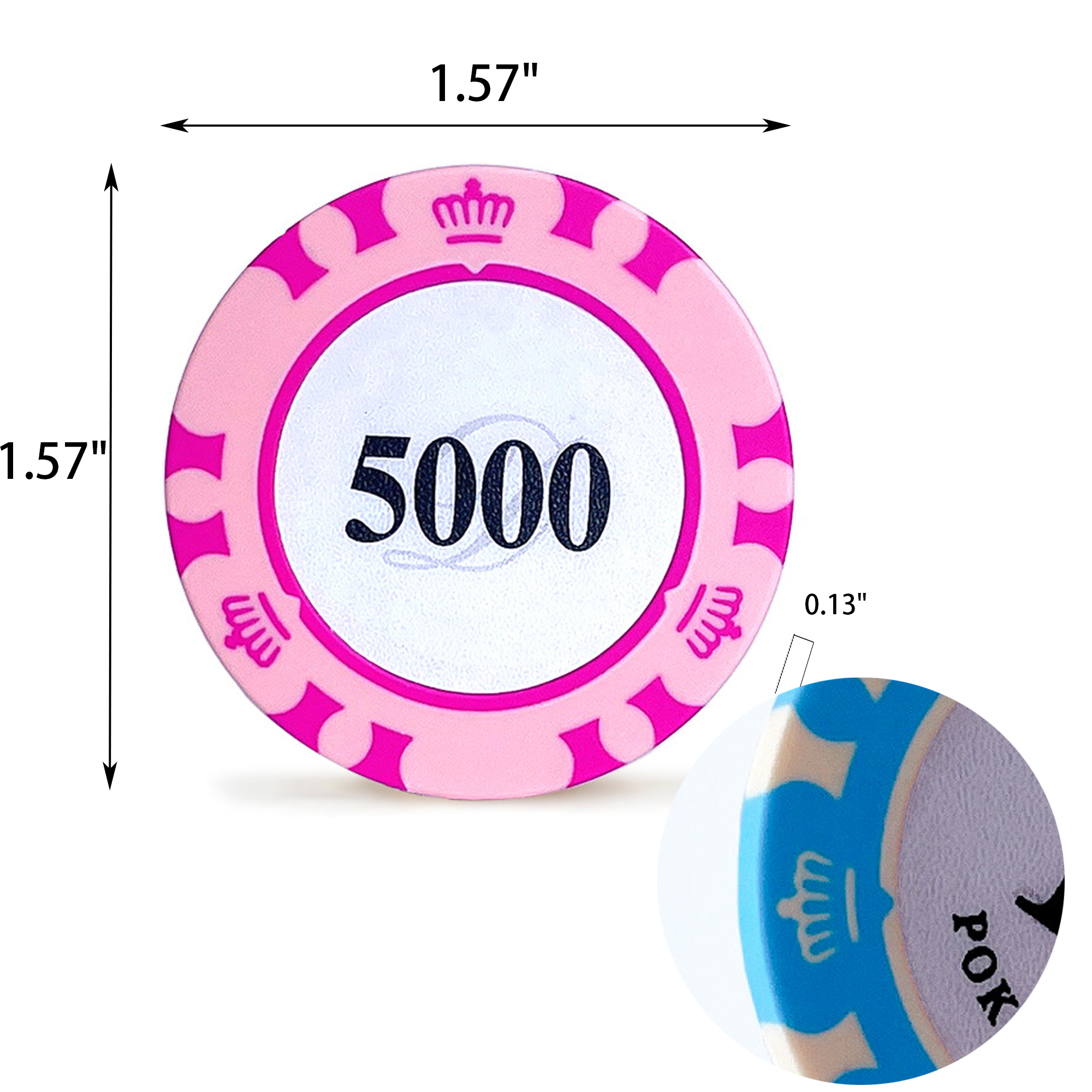Professional Clay Poker Chips with Full Print 6