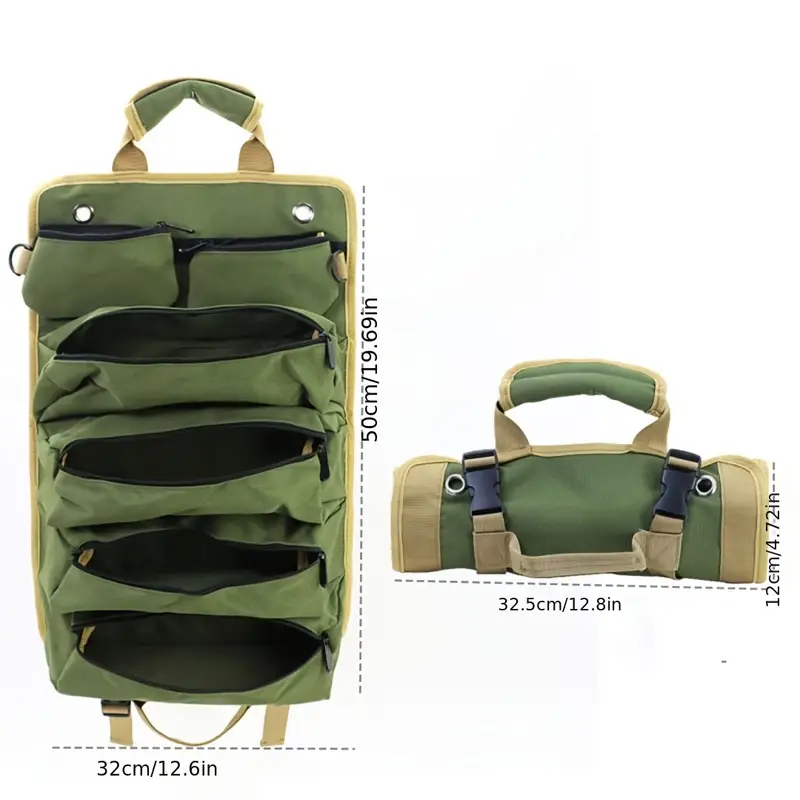 Compact Roll-Up Design Waterproof Oxford Storage Tote 7
