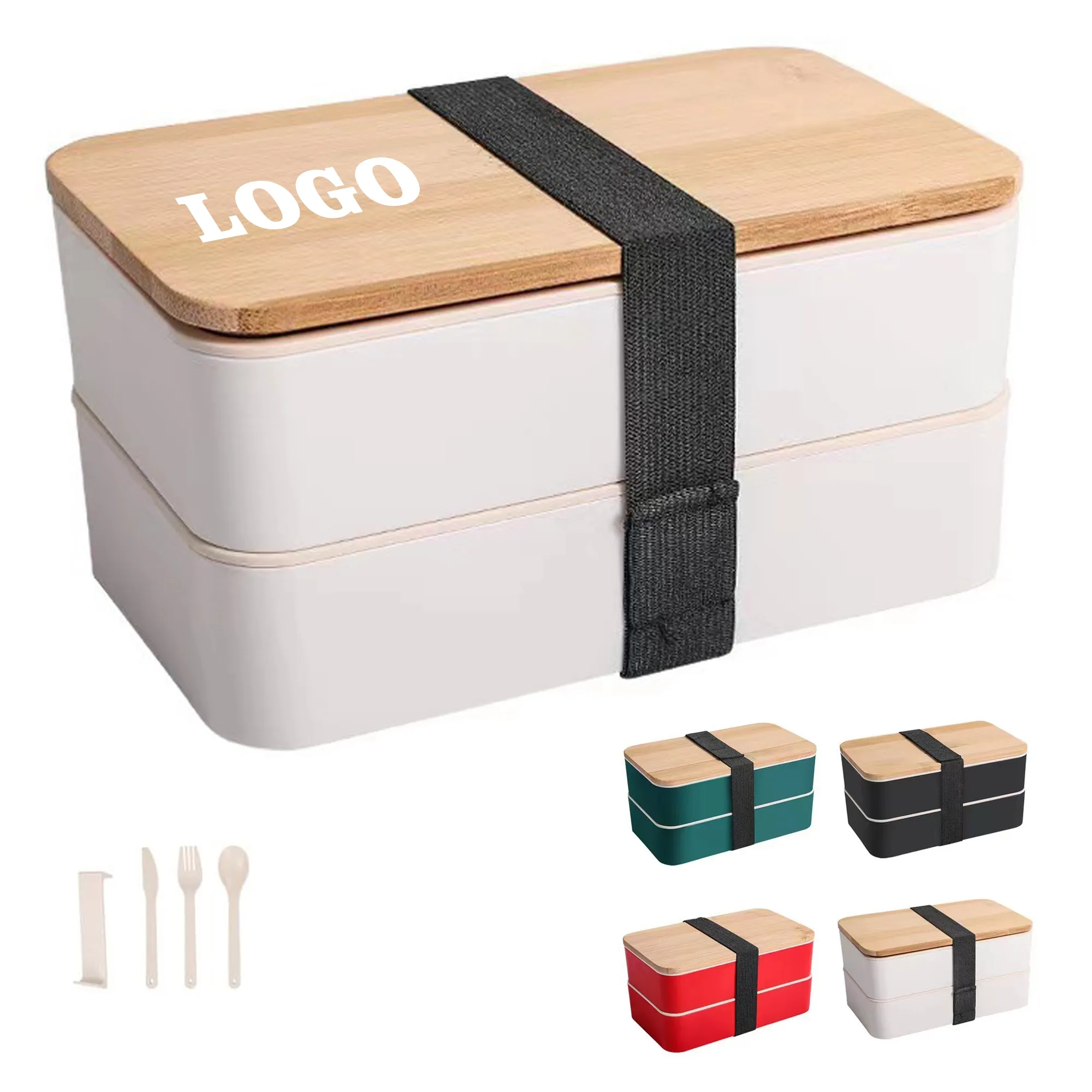 40oz Portable Double-layer Eco-Friendly Lunch Box 2
