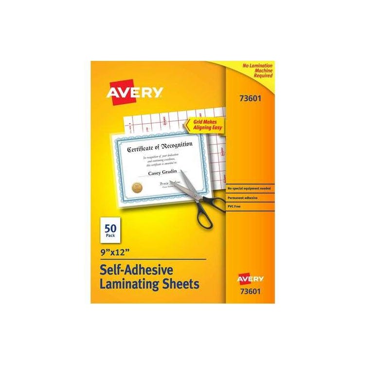 Self-Adhesive Lamination Sheets - 9" x 12" 3