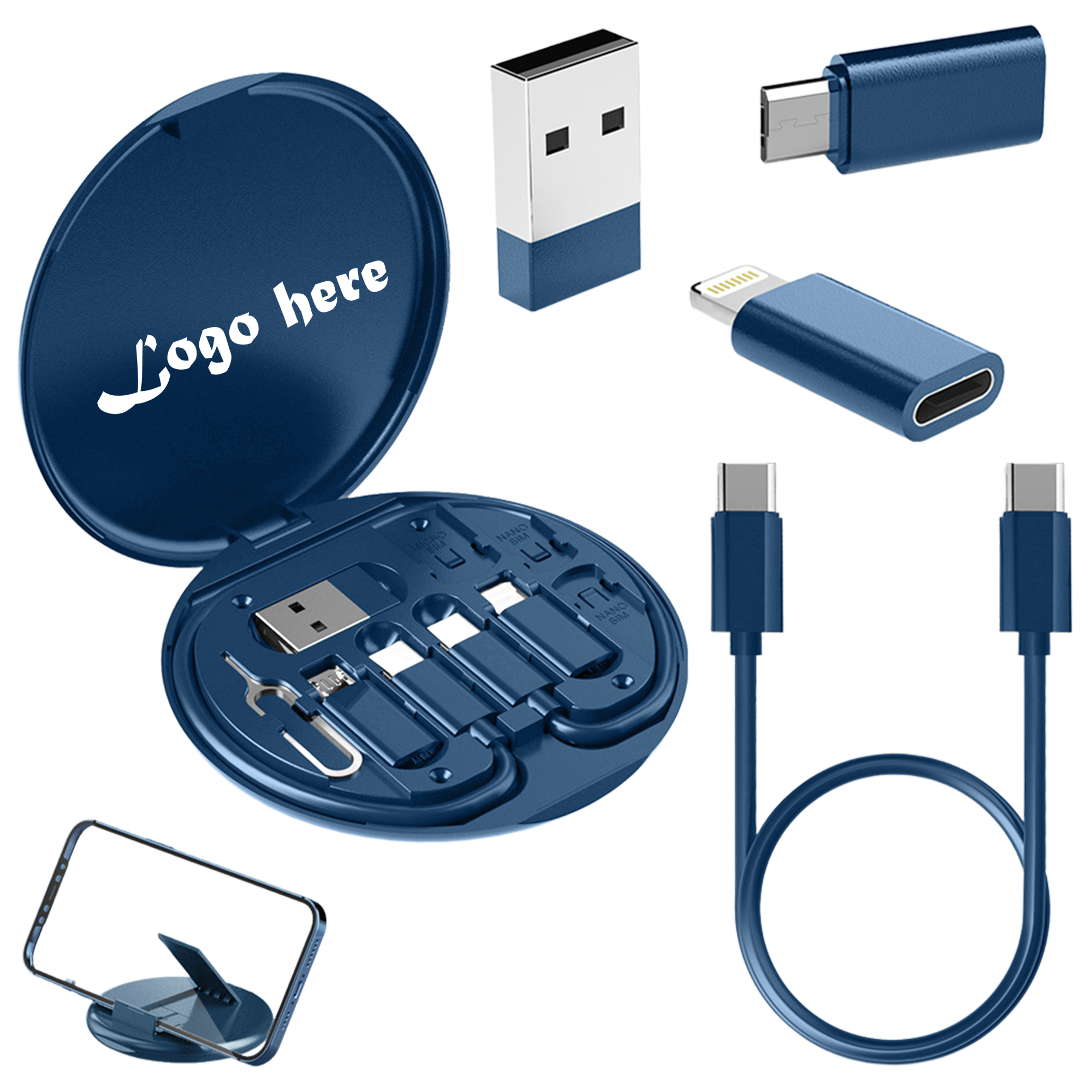Magnetic Travel Charging Kit with Multi-Device Adapters