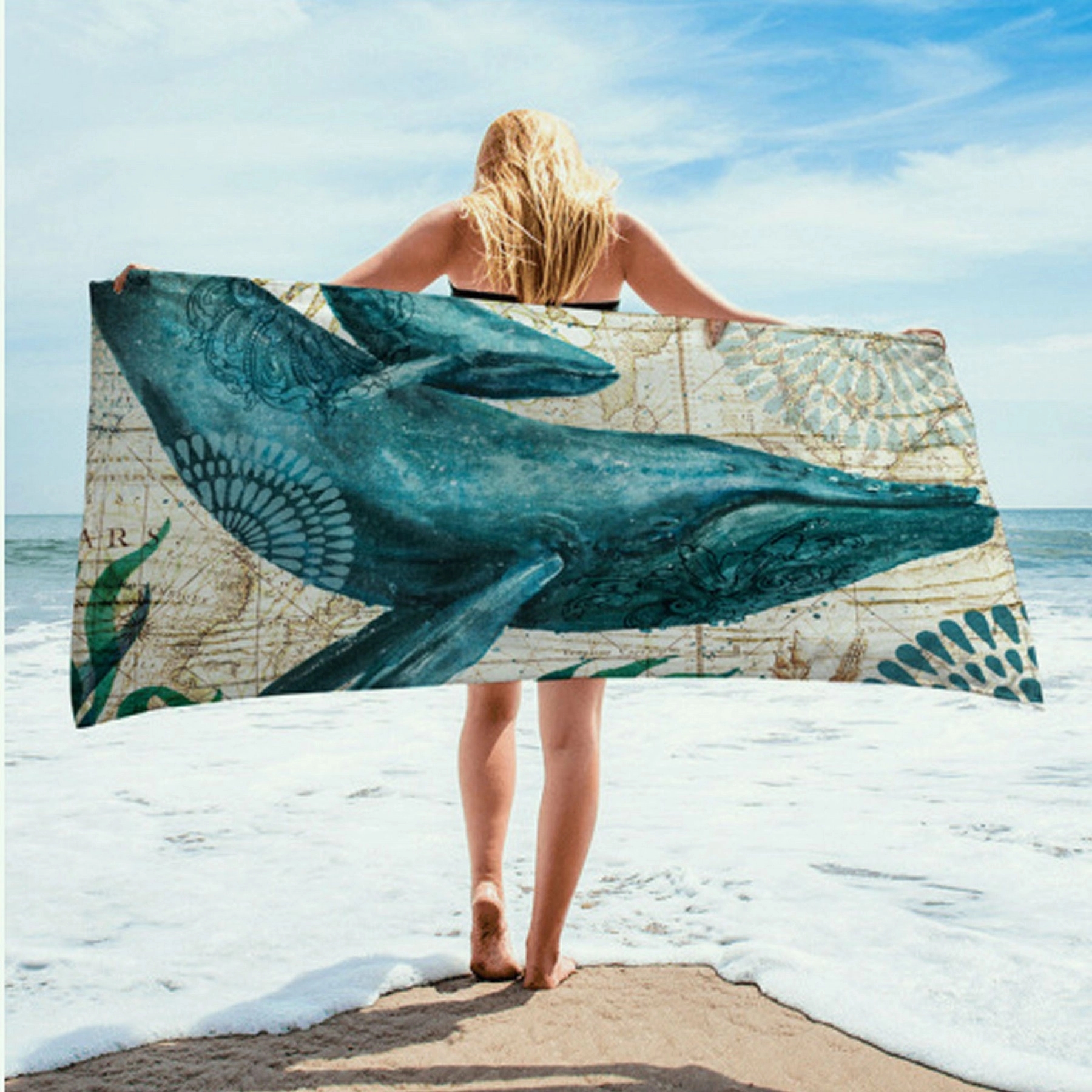 Sublimation Cooling Quick Dry Oversized Beach Towel(L59"XW29 27