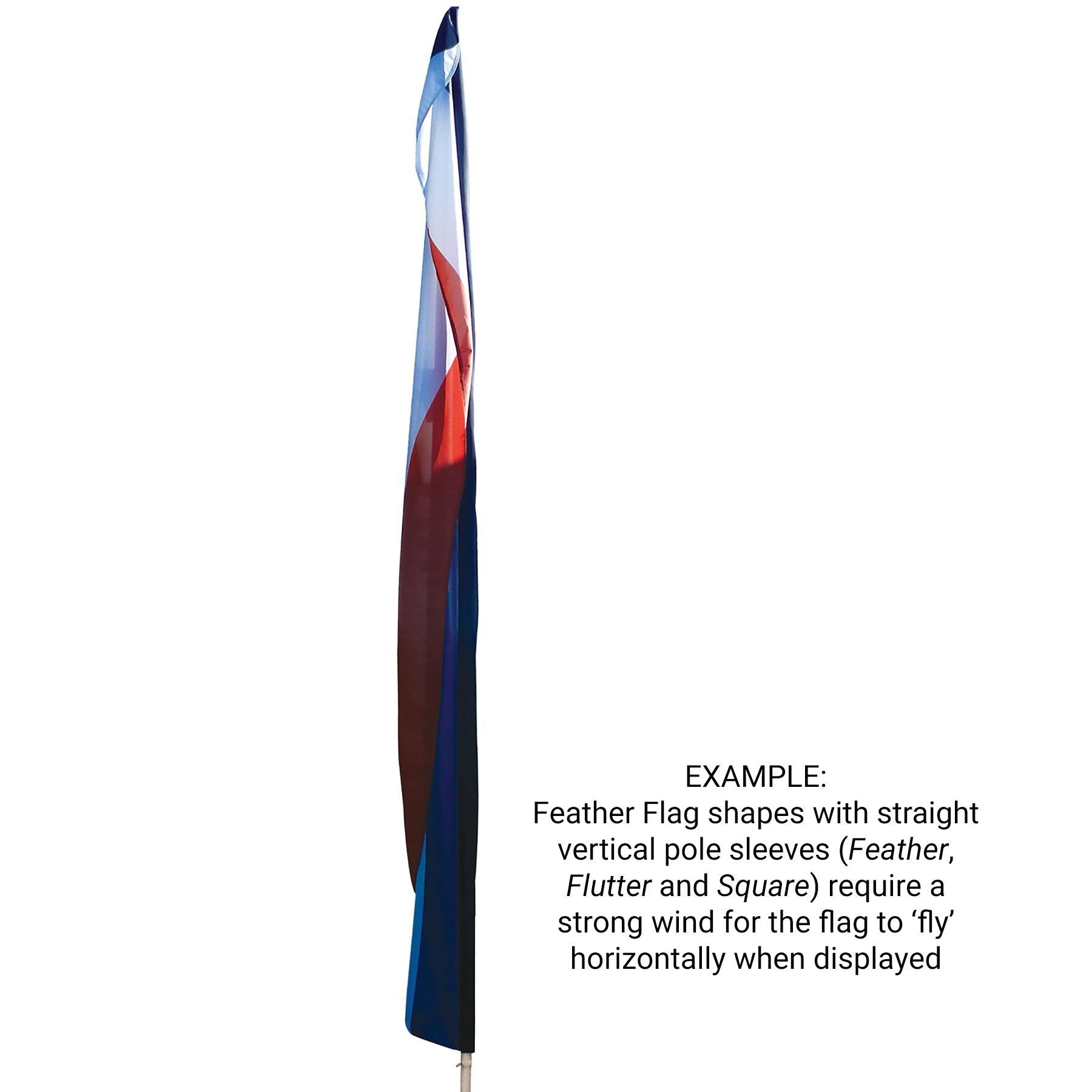 3' x 12' Custom Double Sided Square Feather Flag 16