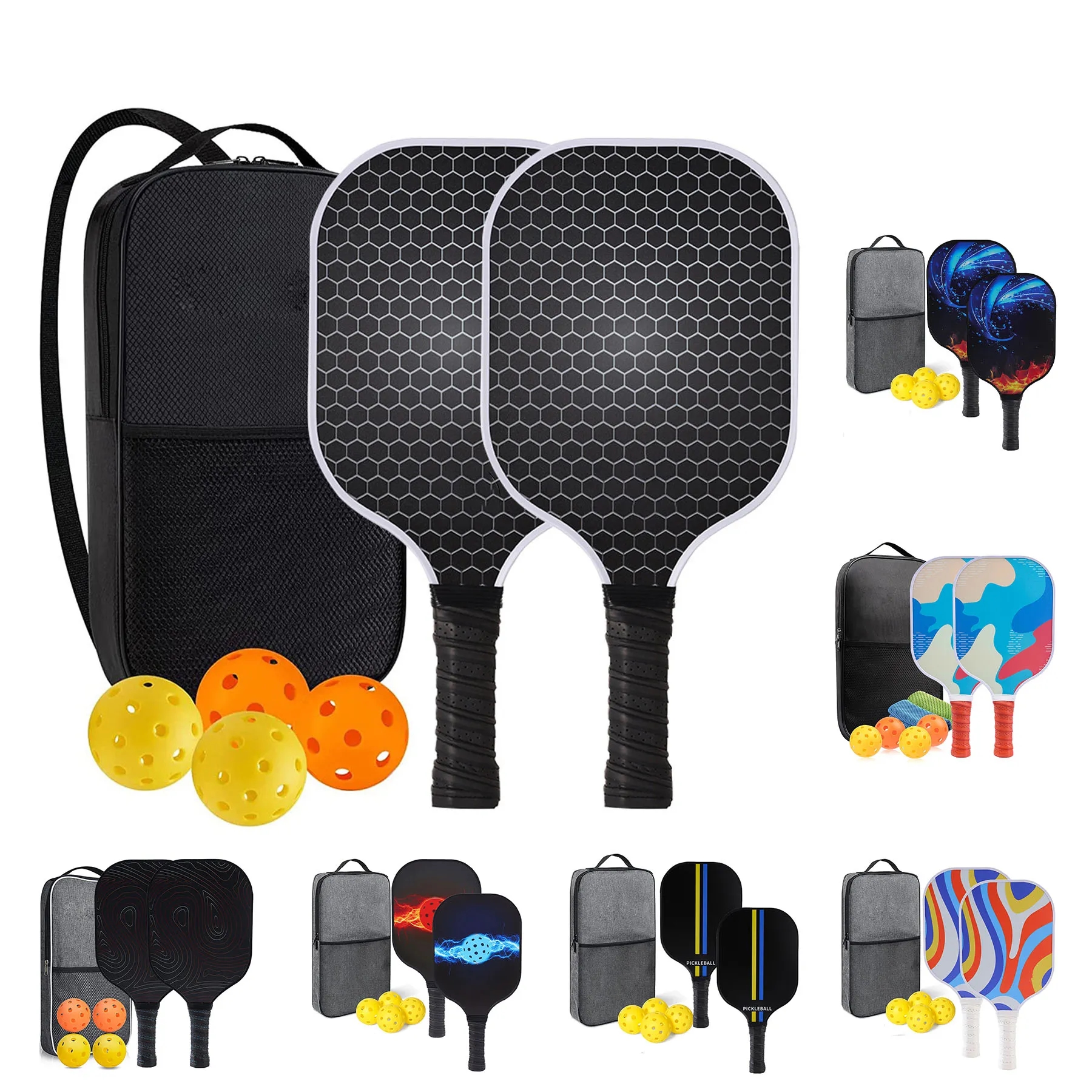 Graphite Pickleball Paddles Set 19