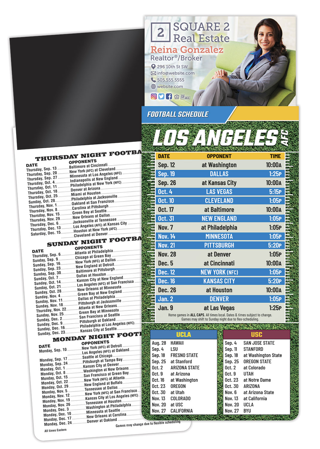Magna-Card Business Card Magnet Football Schedules (3.5x9)