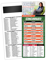 Football Schedule Laminated Card/Postcard with Magnet Strip 3.5x8.5 - 14 pt.