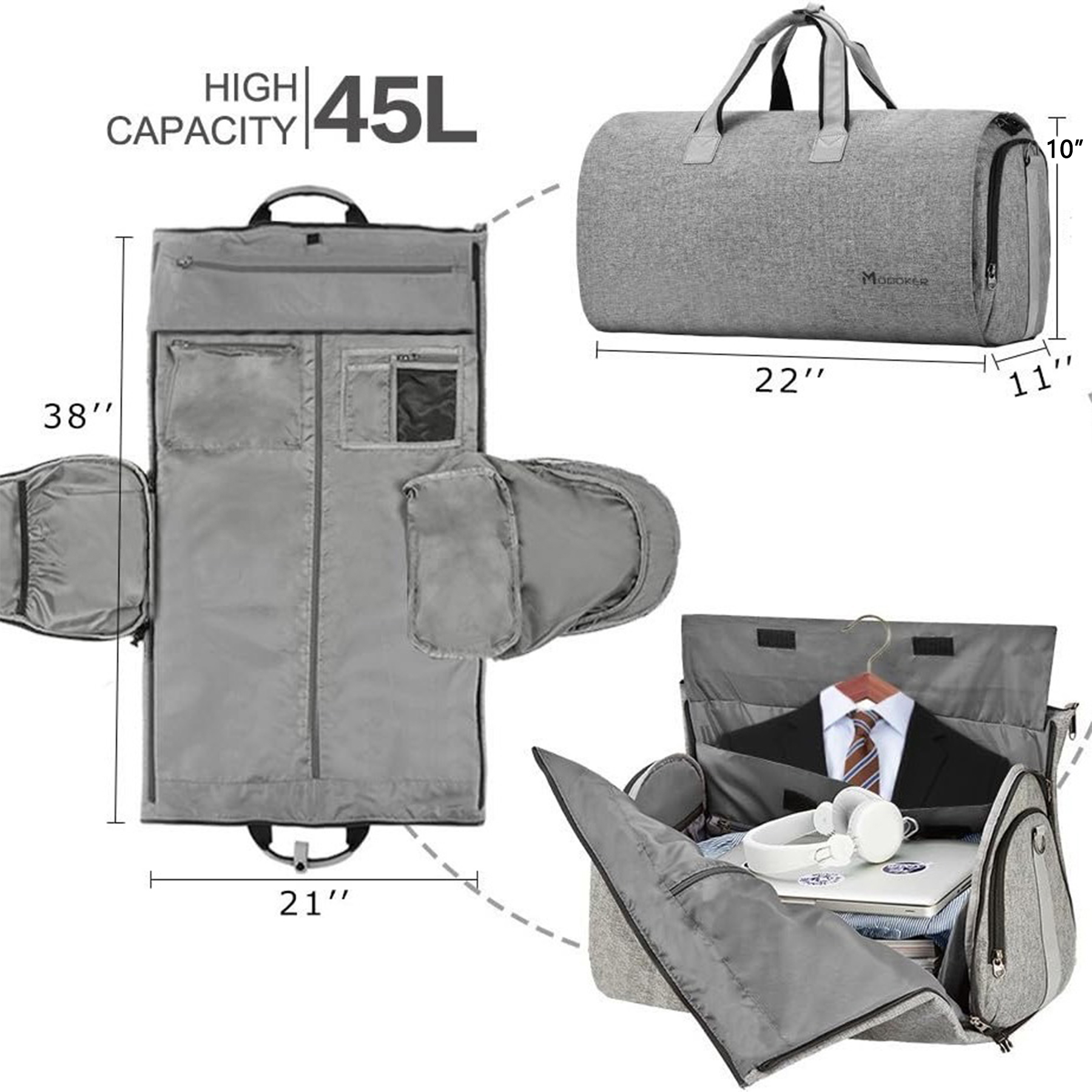 Convertible Garment Travel Bag 27