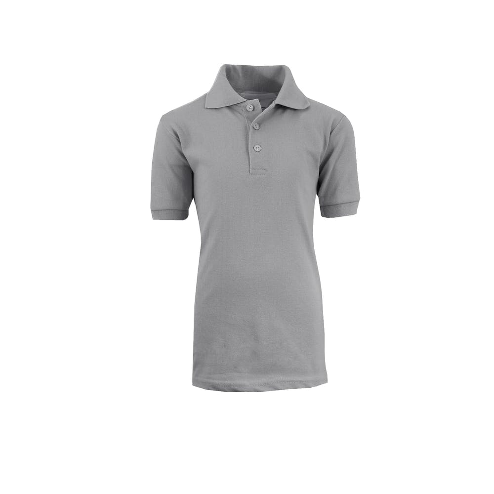 Uniform Polo Shirts - Heather Gray Short Sleeve Size 4 3