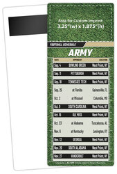 Football Schedule Laminated Card/Postcard with Magnet Strip 3.5x8.5 - 14 pt.