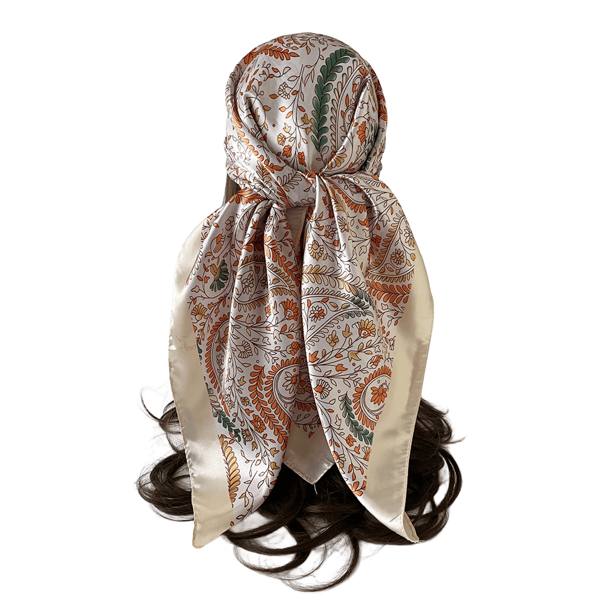 35'' Square Imitation Silk Custom Scarf 12