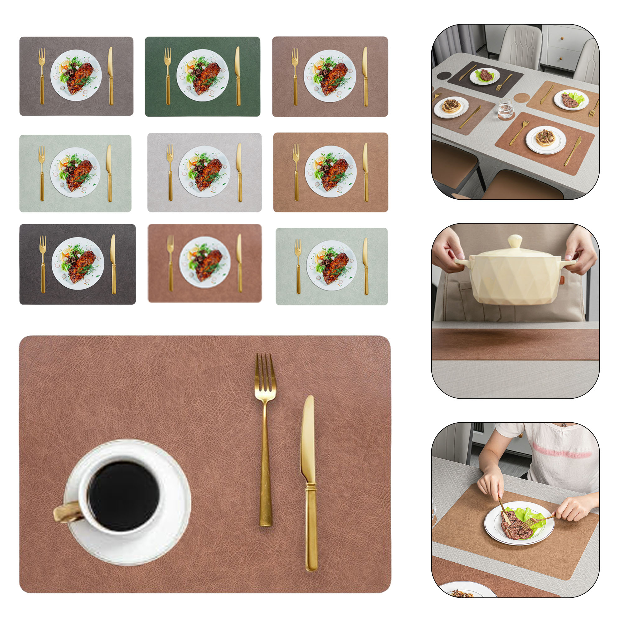 Hotel Table Mat Leather Coaster 2