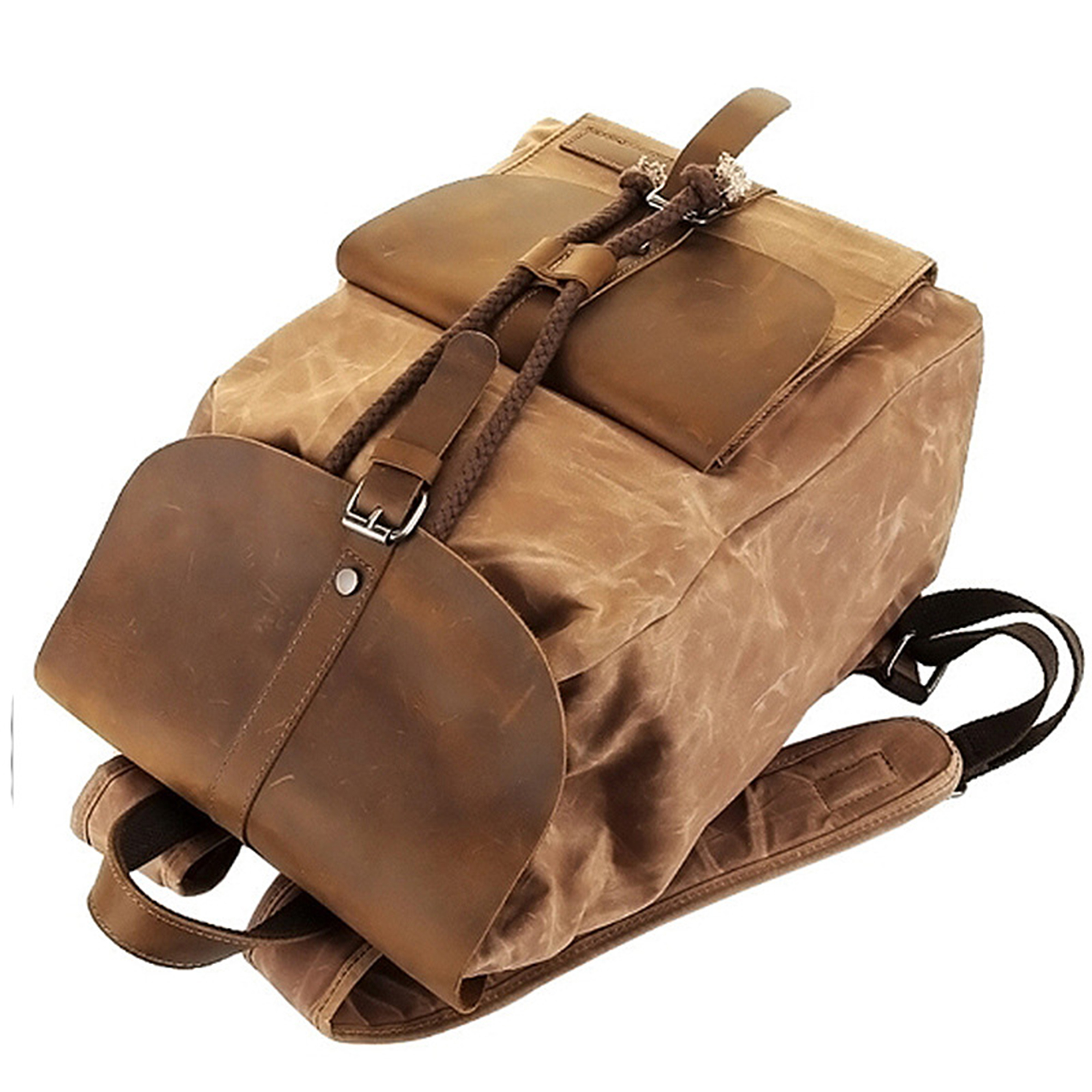 Waterproof Leather Outdoor Travel Backpack 10