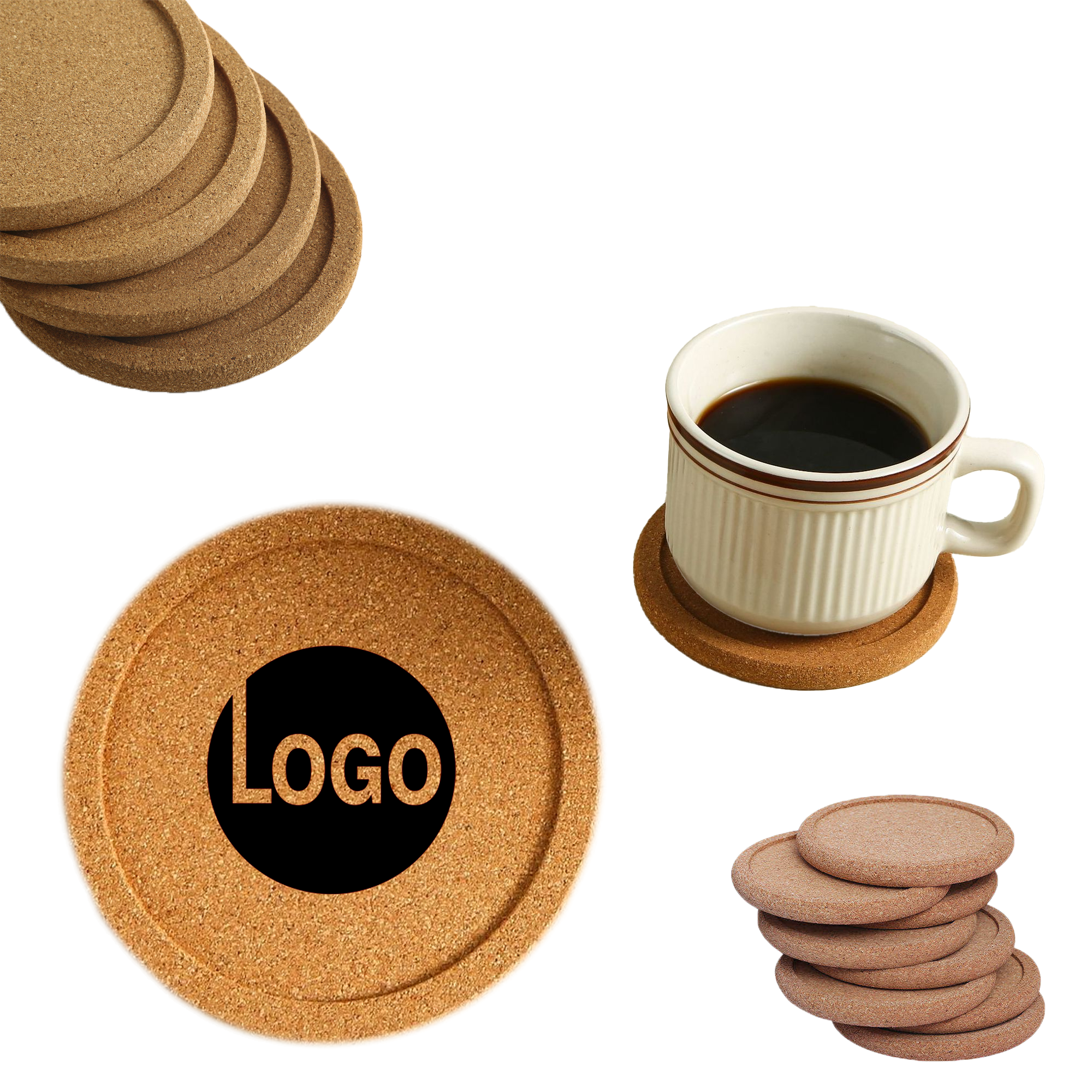 Round Cork Coaster