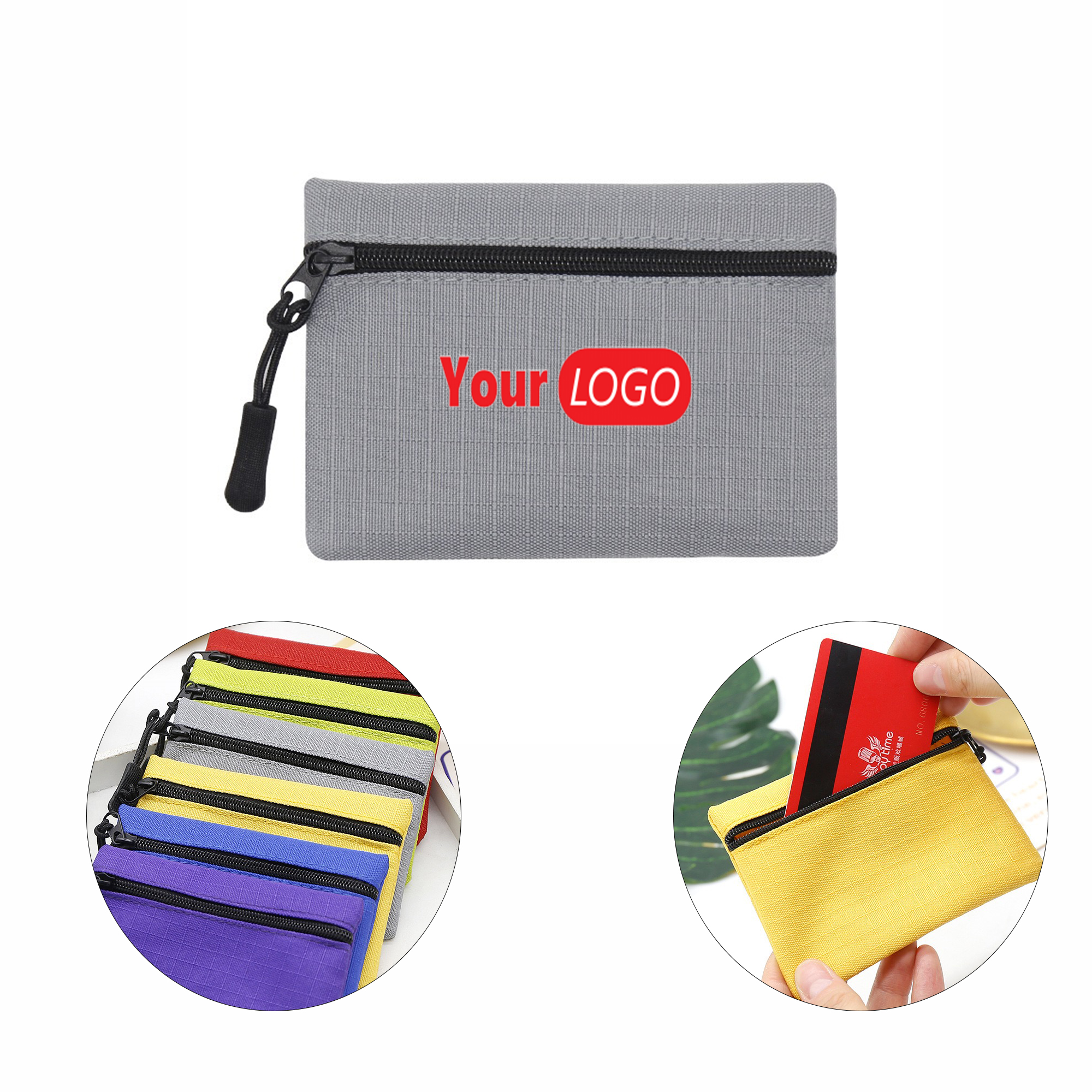 Oxford Cloth Mini Zipper Coin Purse MOQ 1pcs 4