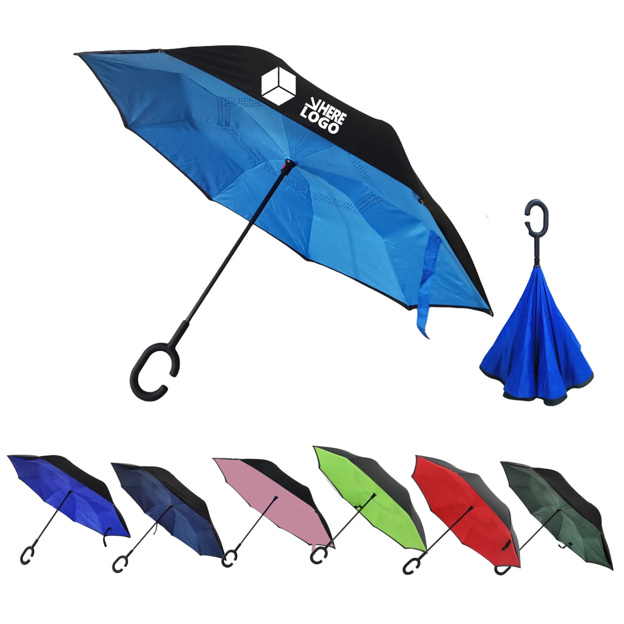 Deluxe Double Layer Inverted Reverse Umbrella