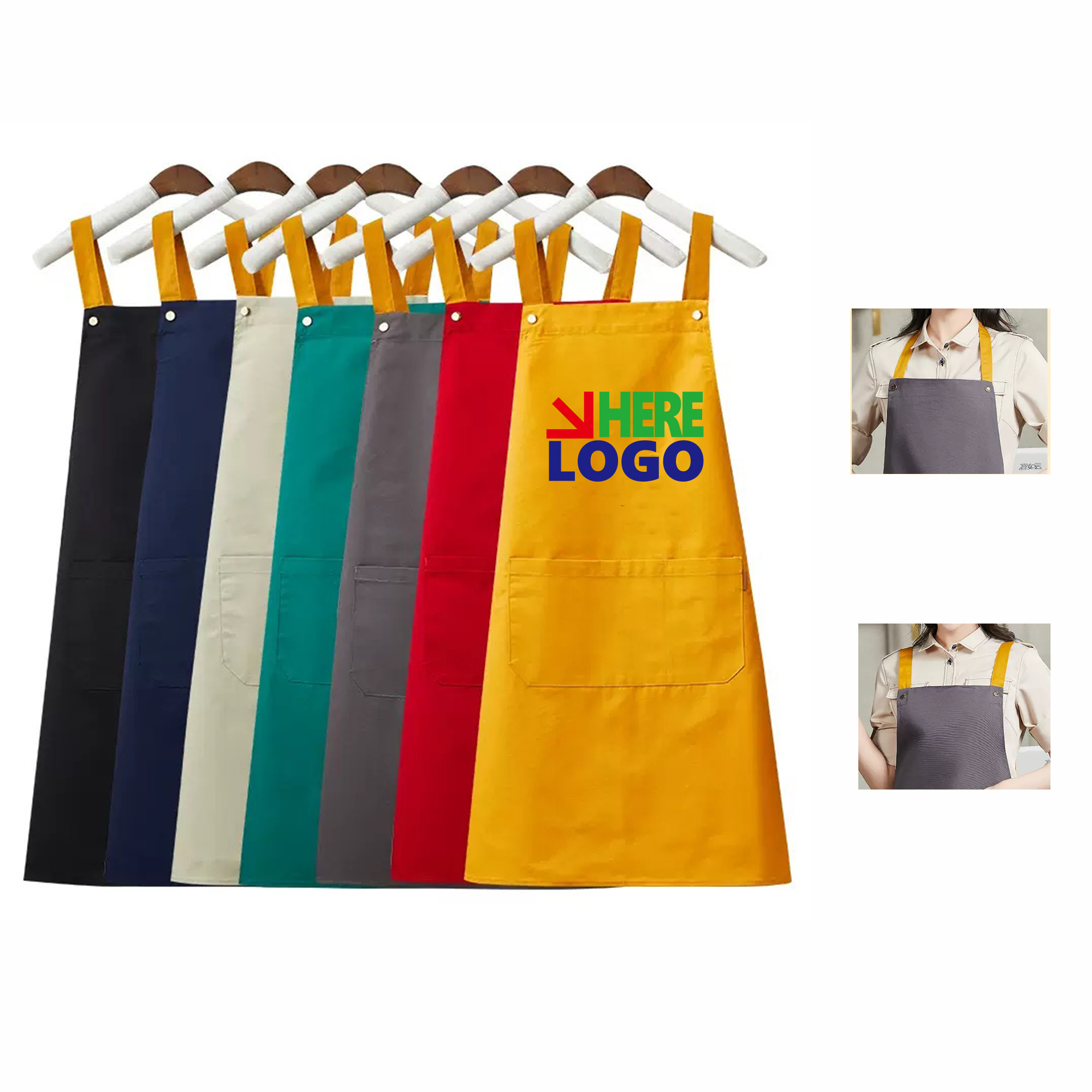 Kitchen Apron W/ Custom Imprint & Adjustable Strap MOQ10pcs 4