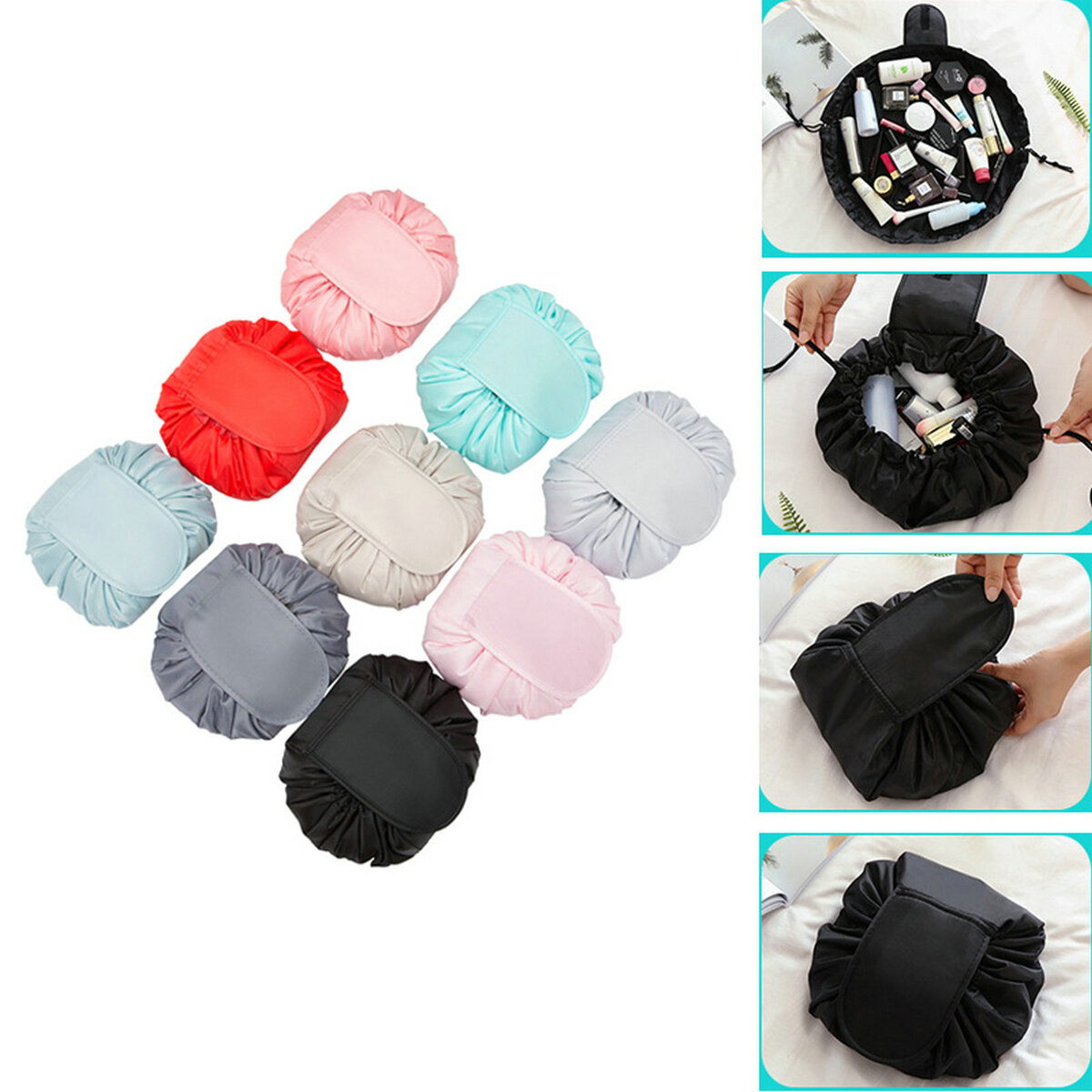 Portable Travel Drawstring Cosmetic Bag