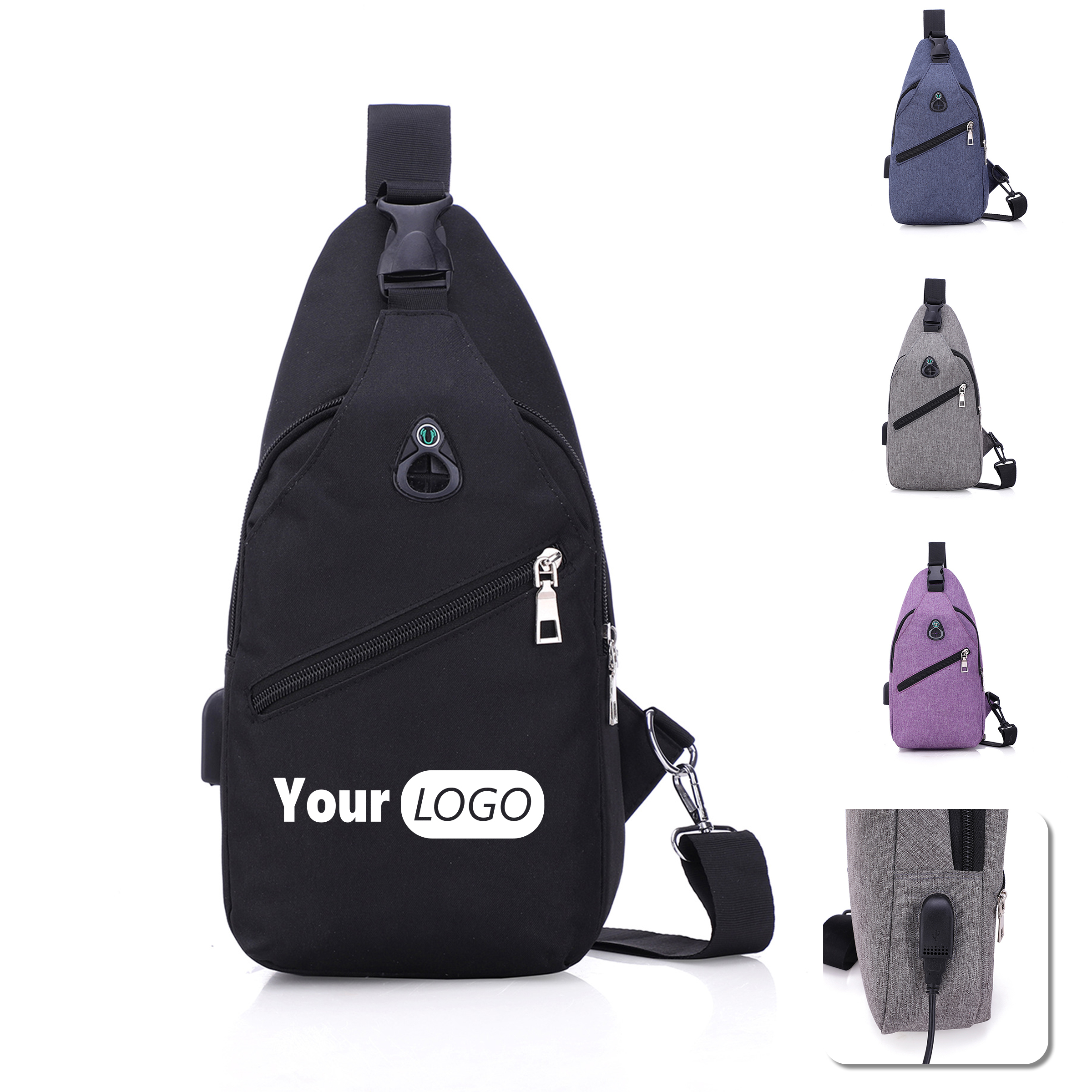 Outdoor Crossbody Bag with USB Charging Port 7