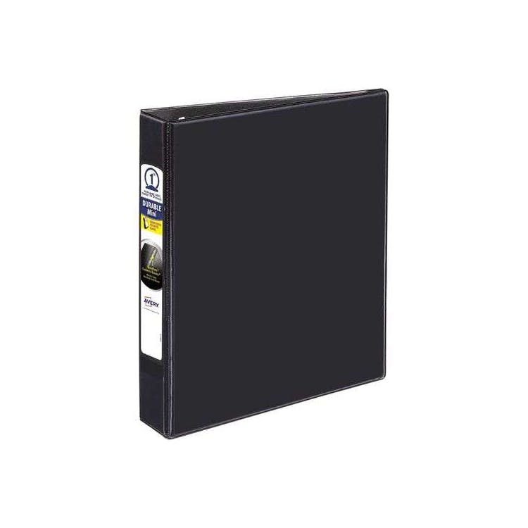 1" Mini Durable View Binder - Black 3