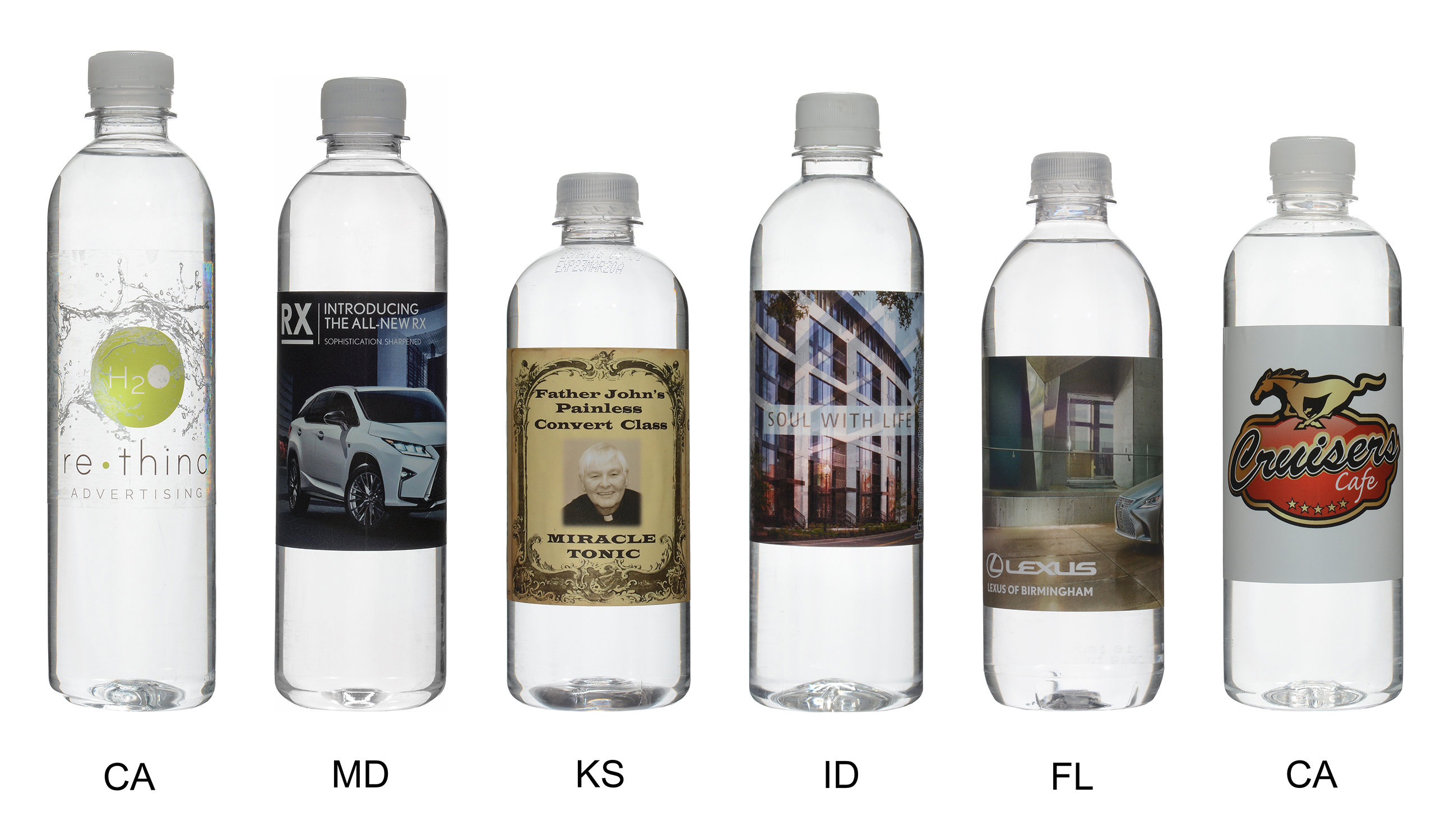 Custom Label 16.9 oz Tall Bullet Bottled Water 2