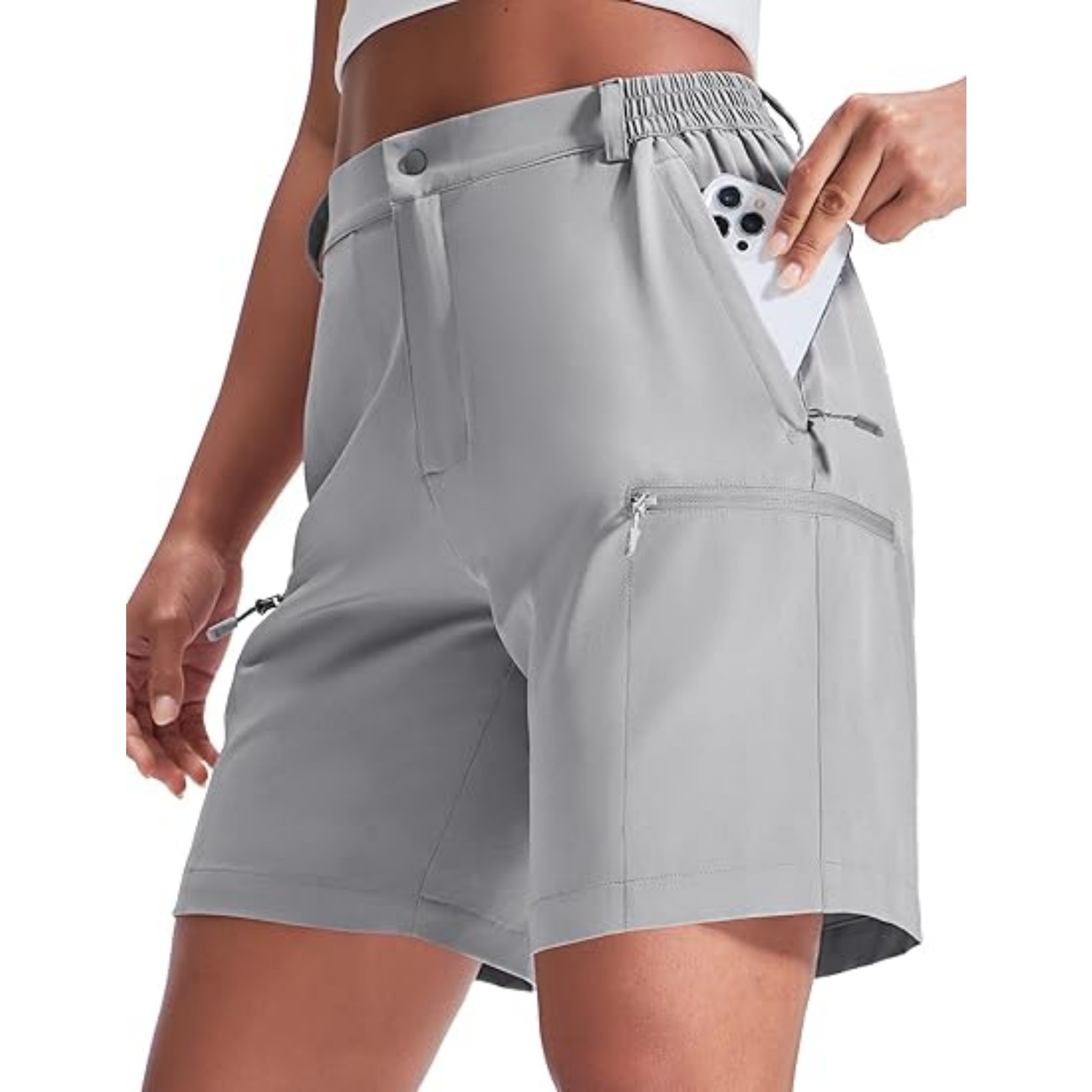 Quick Dry Lightweight UV Zipper Cargo Shorts 26