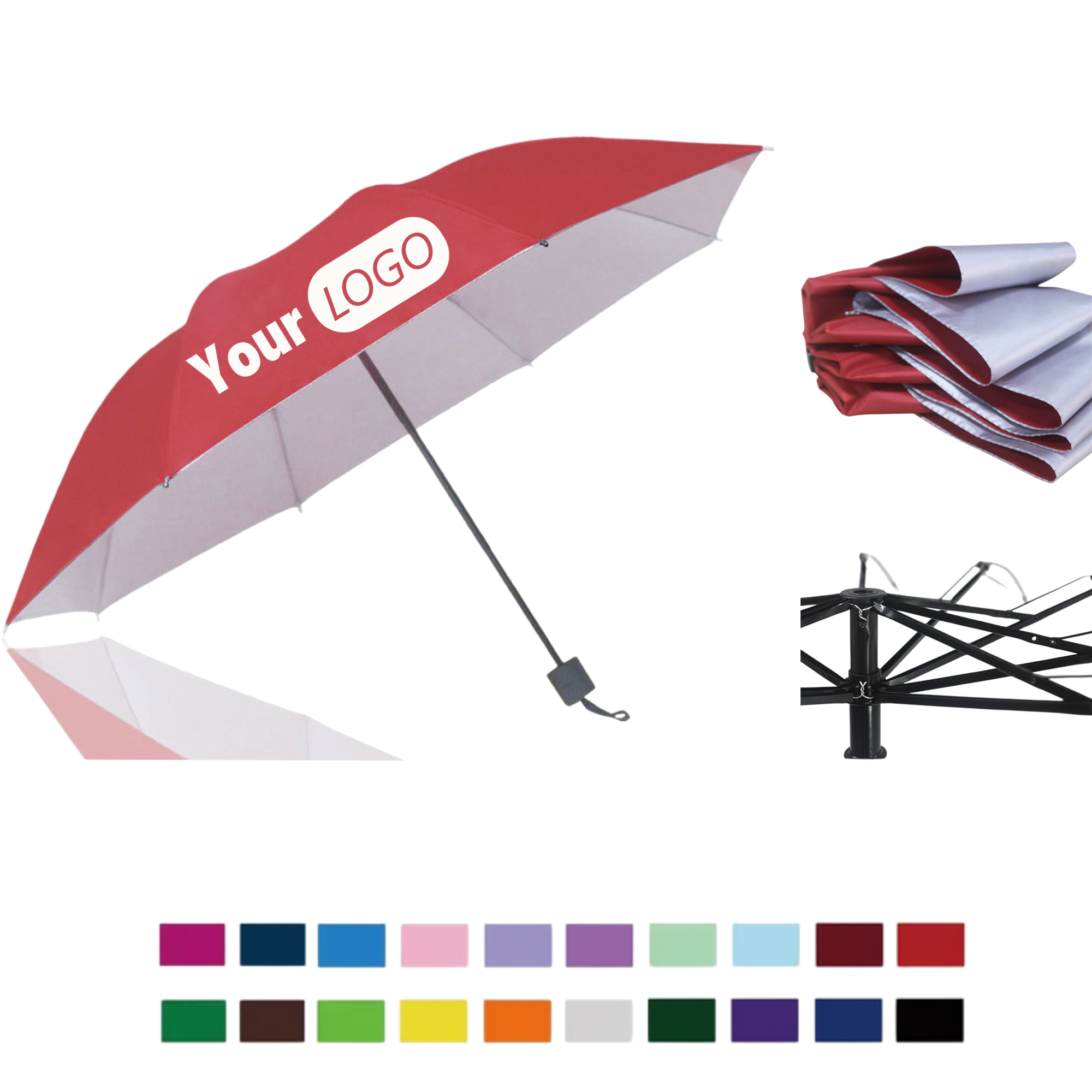 Vibrant Foldable Umbrella for Rain or Sun Protection 3
