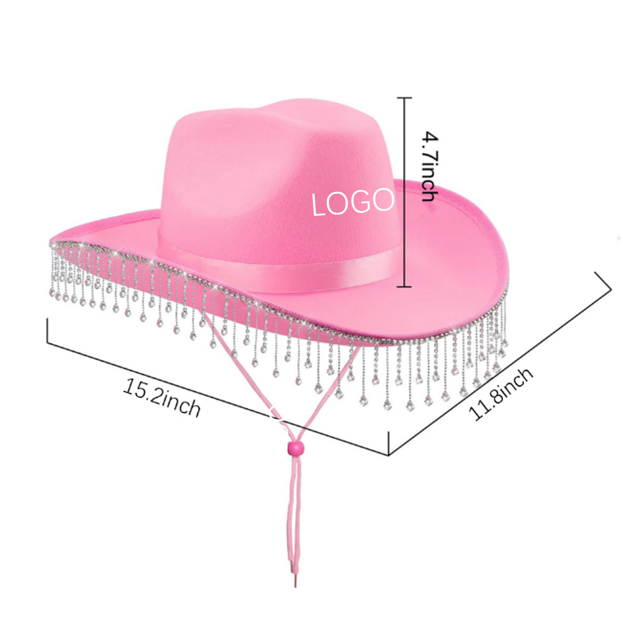 Western Style Felt Cowboy Polyester Hat 9