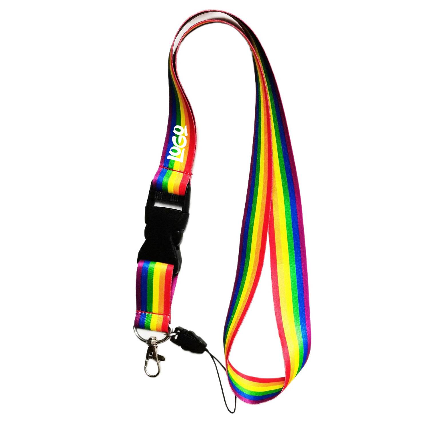 Rainbow Lanyard with Hook