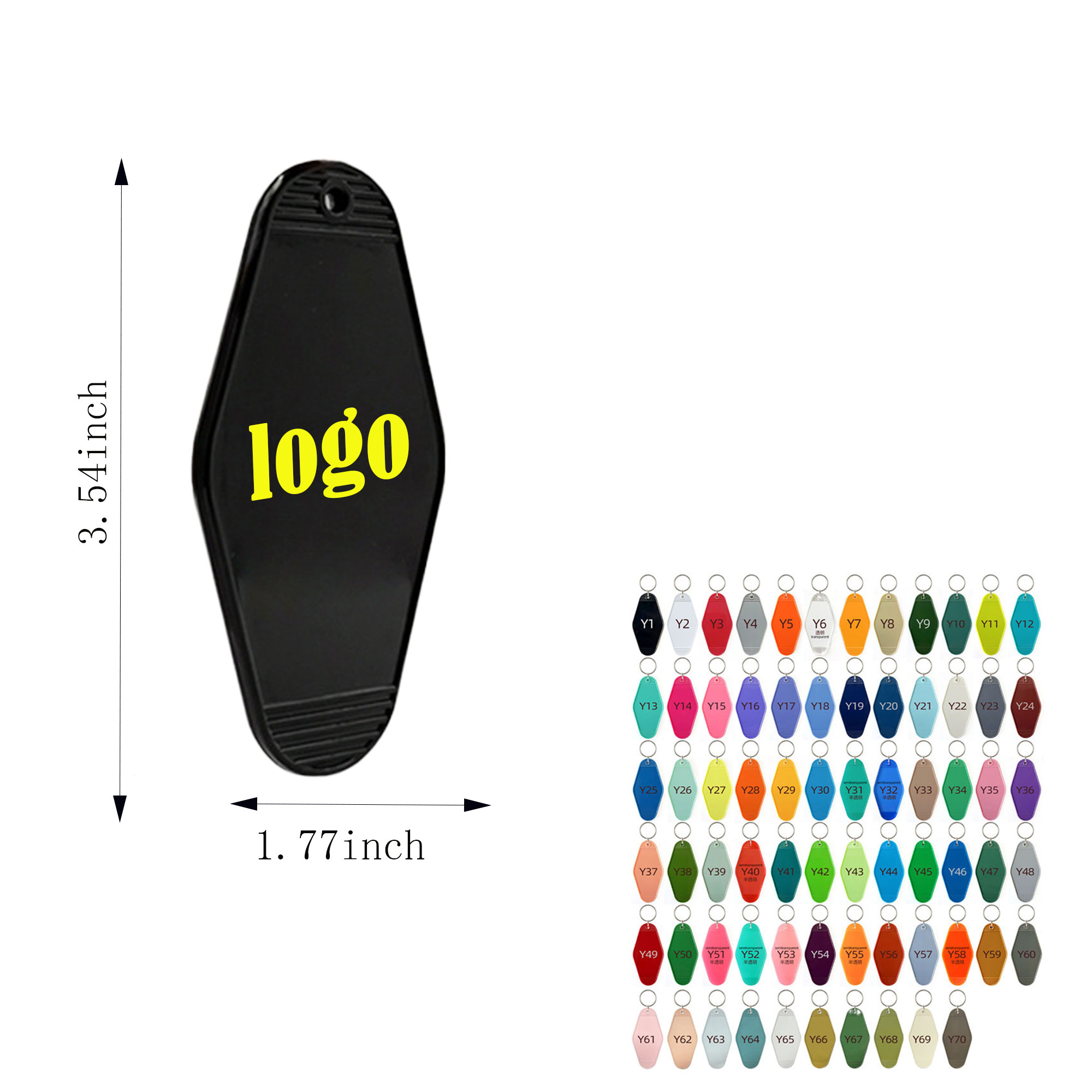 Durable Vintage Plastic Motel Key Tag MOQ100 4